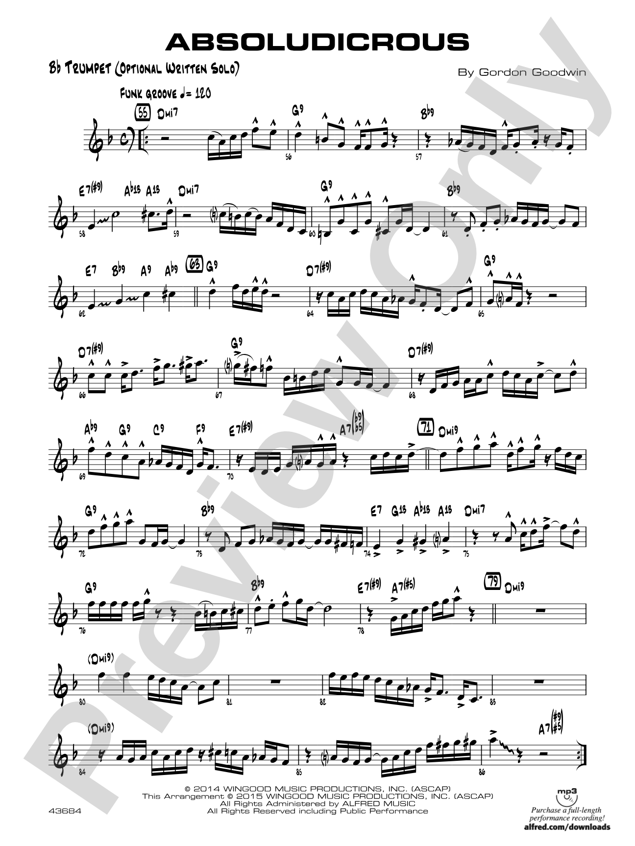 Absoludicrous: Bb Trumpet Optional Solo