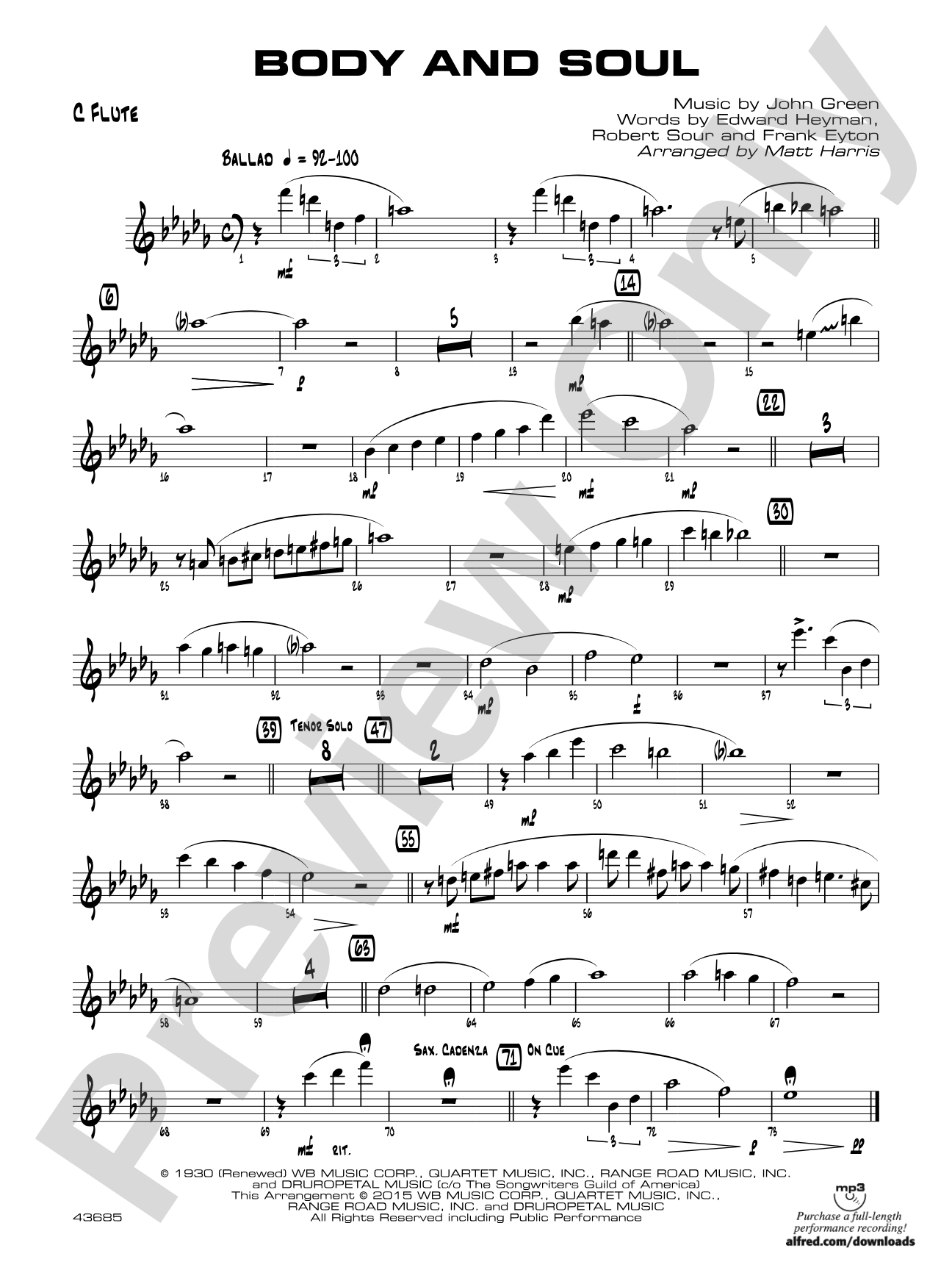 Body and Soul: Flute