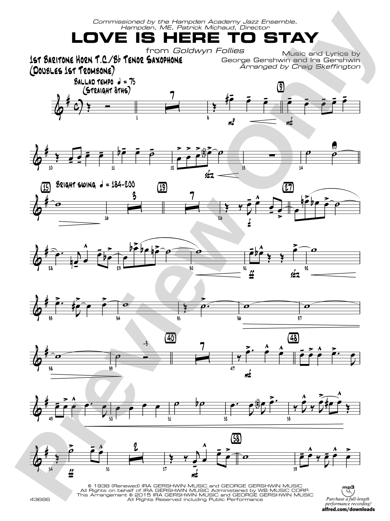 Love Is Here to Stay: Baritone T.C.