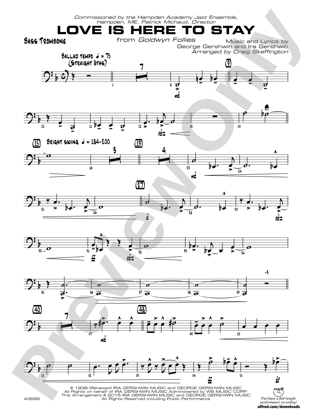 Love Is Here to Stay: Bass Trombone
