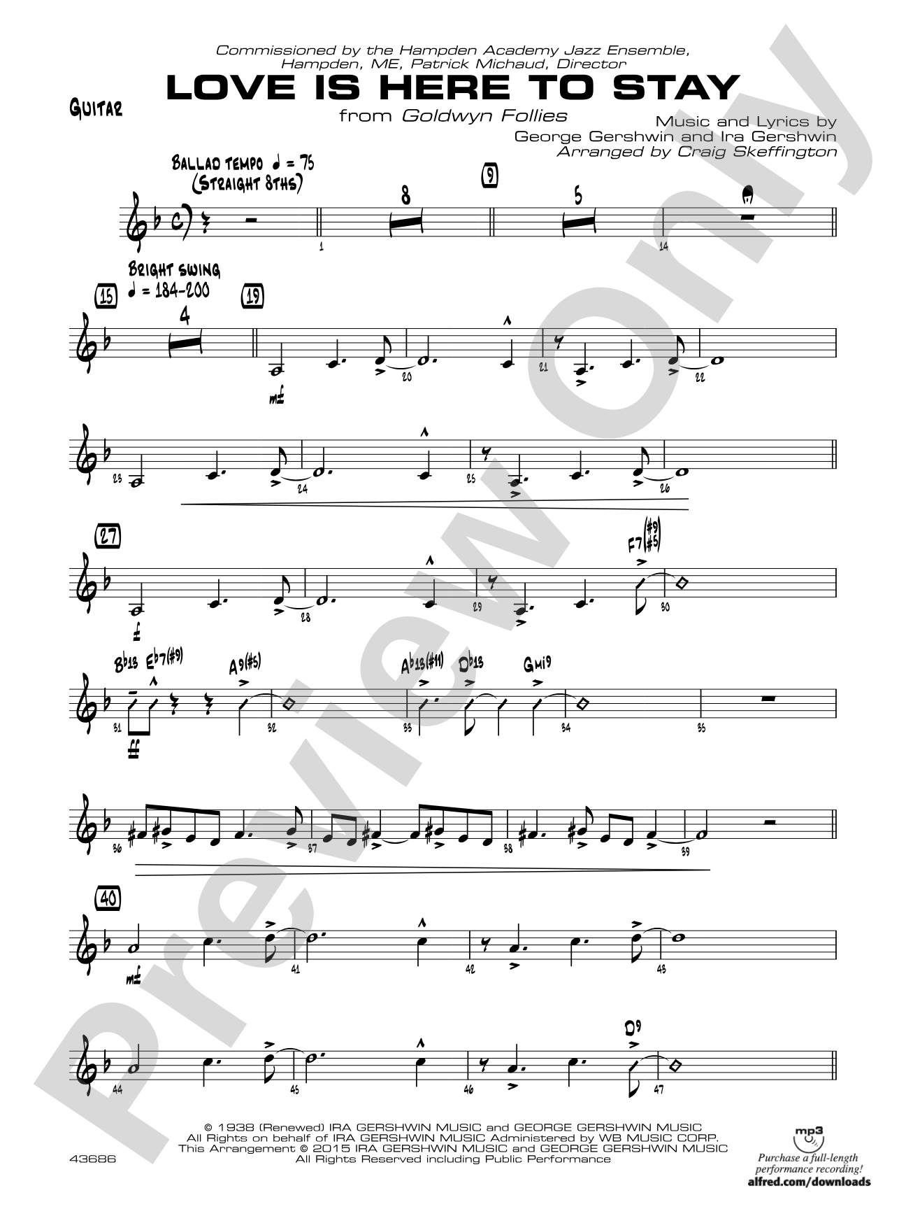 Love Is Here to Stay: Guitar