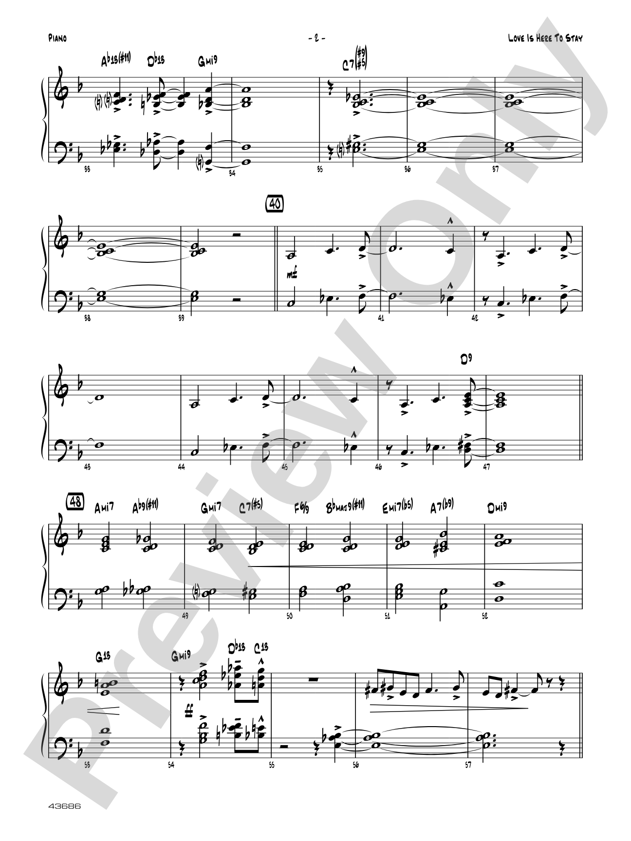 Love Is Here to Stay: Piano Accompaniment