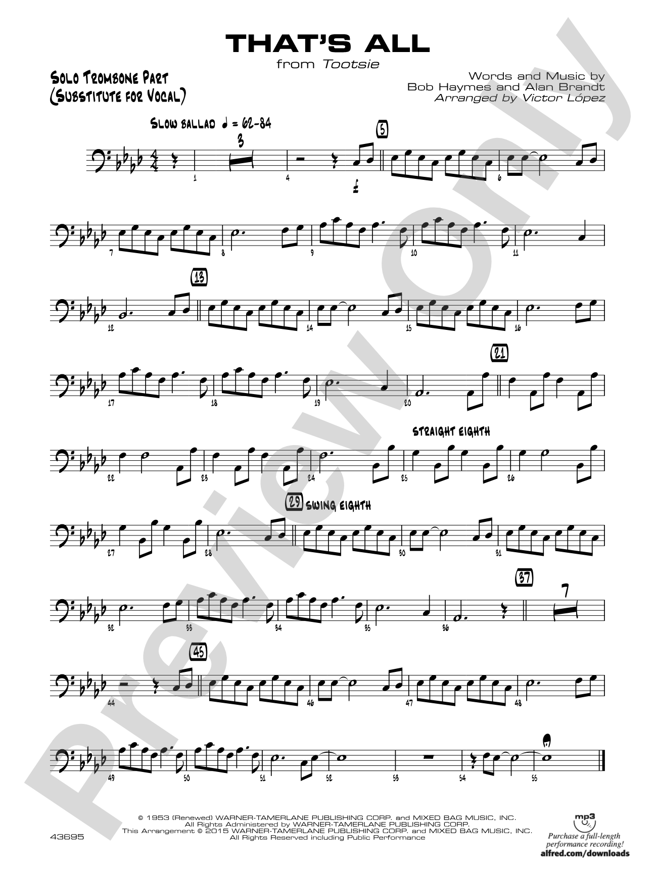 That's All: Solo Trombone