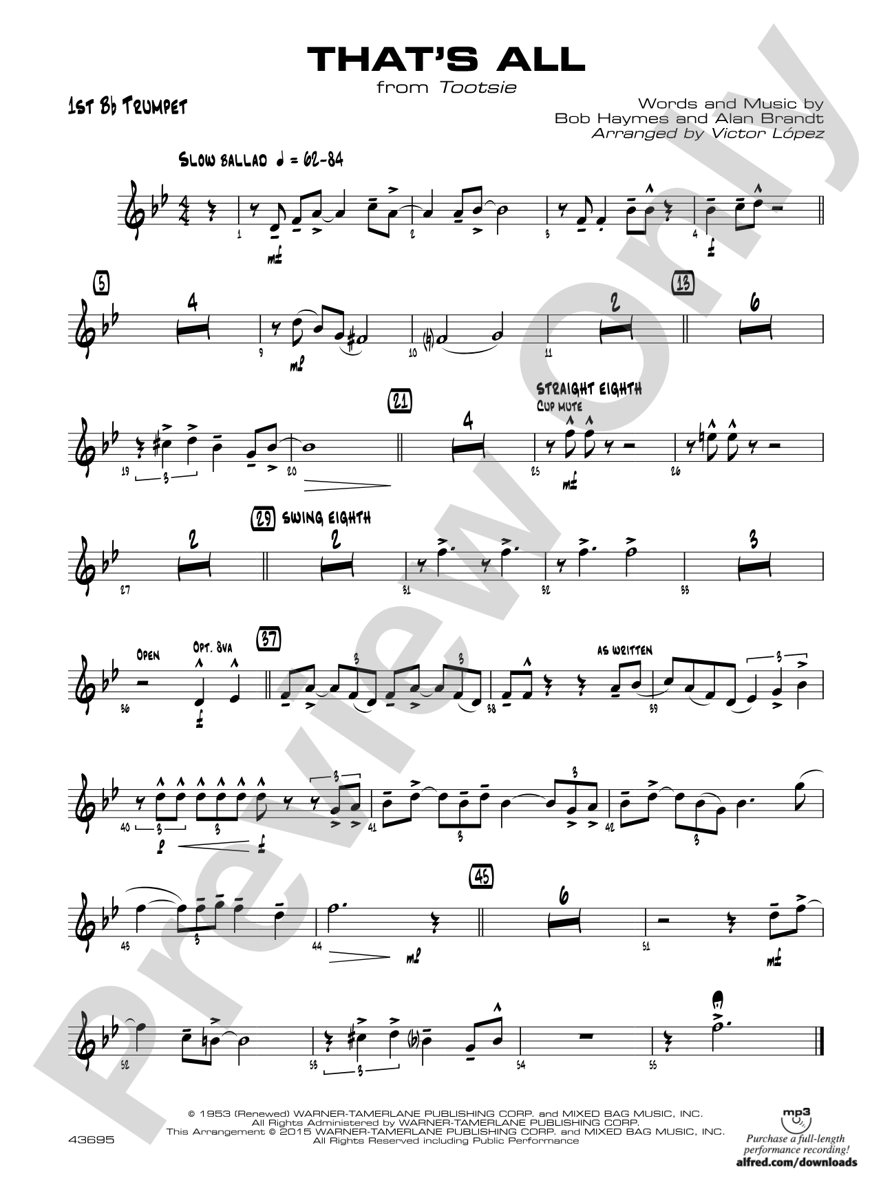 That's All: 1st B-flat Trumpet