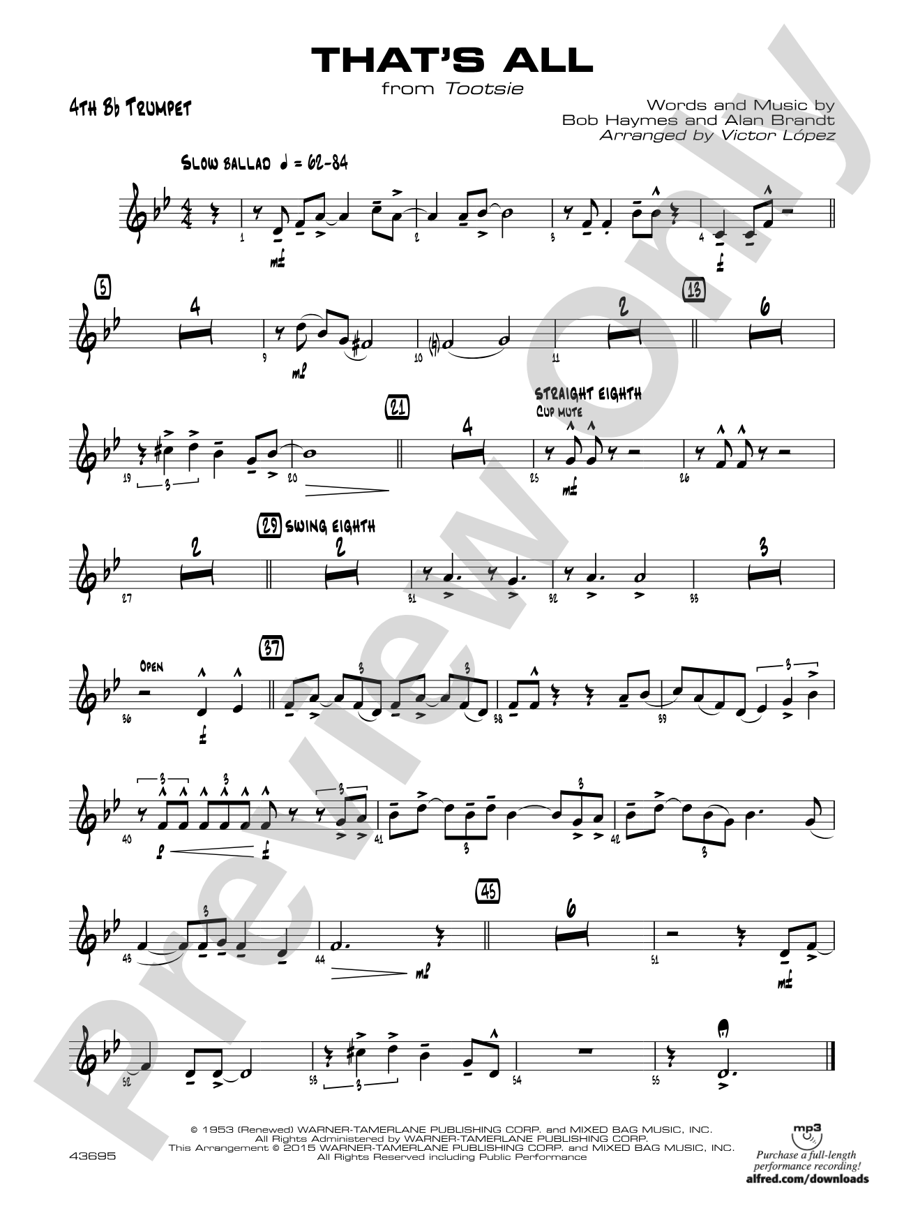 That's All: 4th B-flat Trumpet