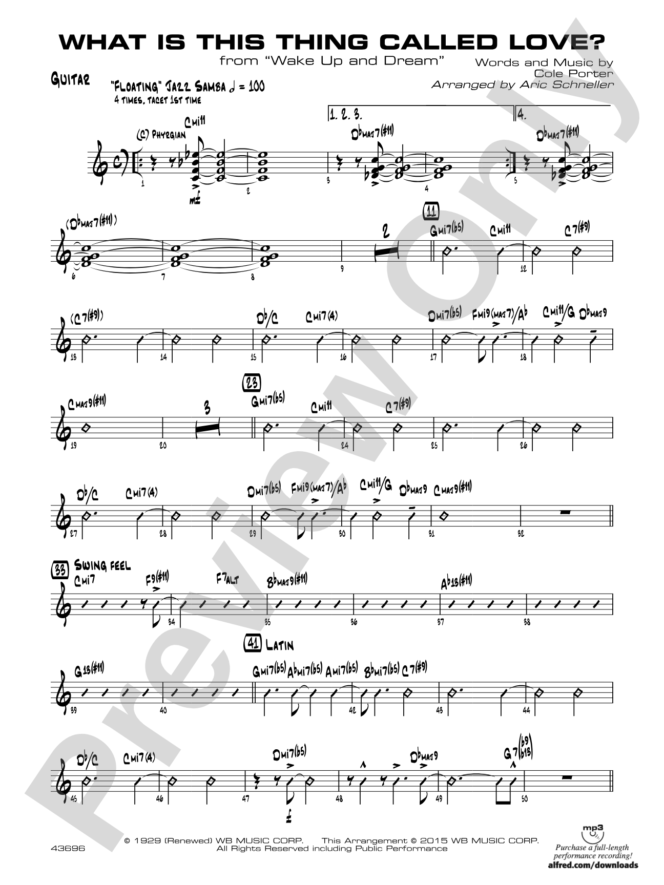 What Is This Thing Called Love? (from Wake Up and Dream): Guitar