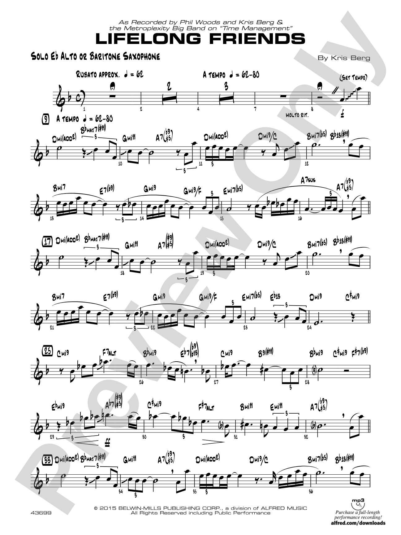Lifelong Friends: Solo Alto Saxophone