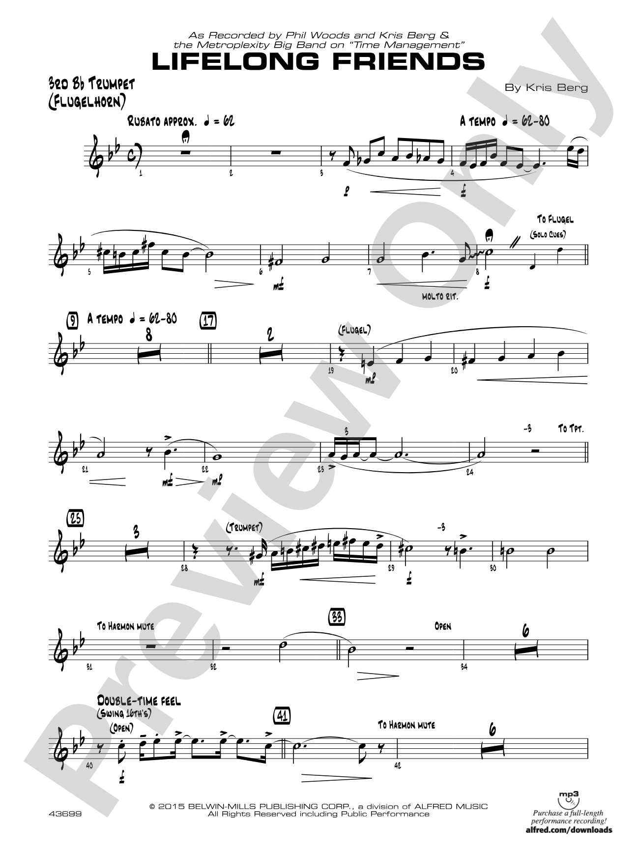 Lifelong Friends: 3rd B-flat Trumpet