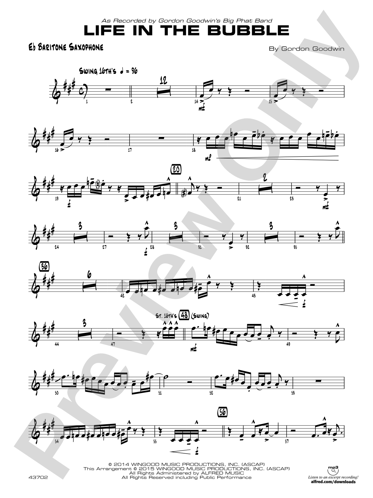 Life in the Bubble: E-flat Baritone Saxophone