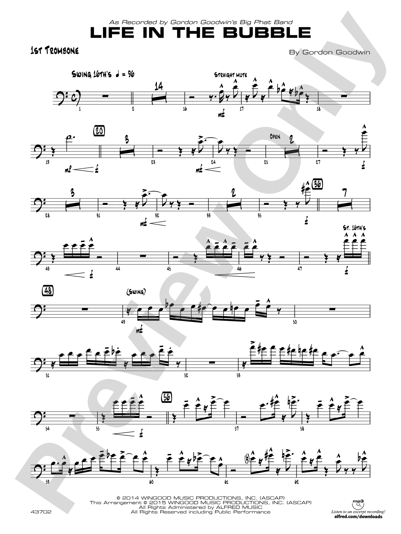 Life in the Bubble: 1st Trombone