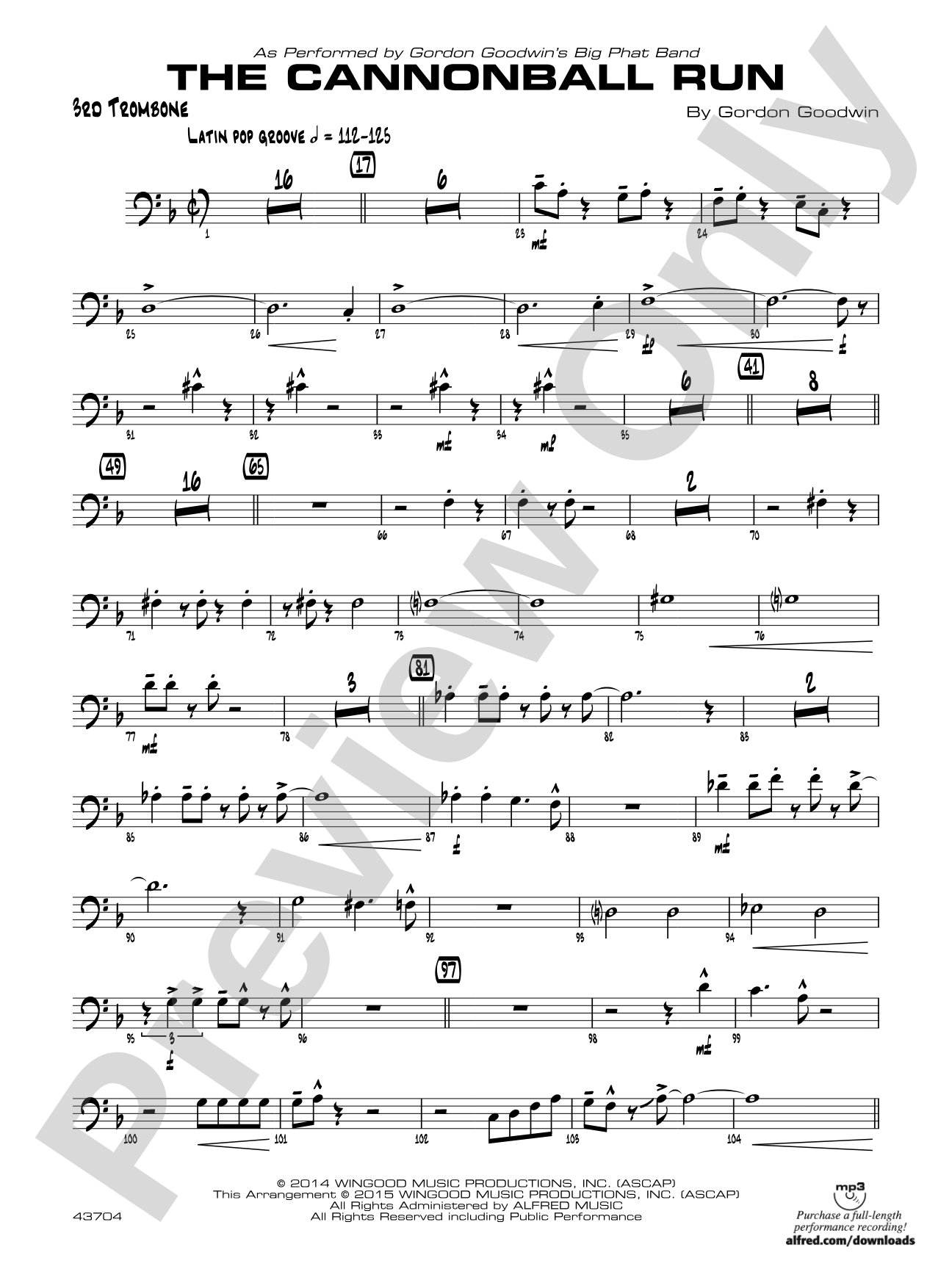 The Cannonball Run: 3rd Trombone