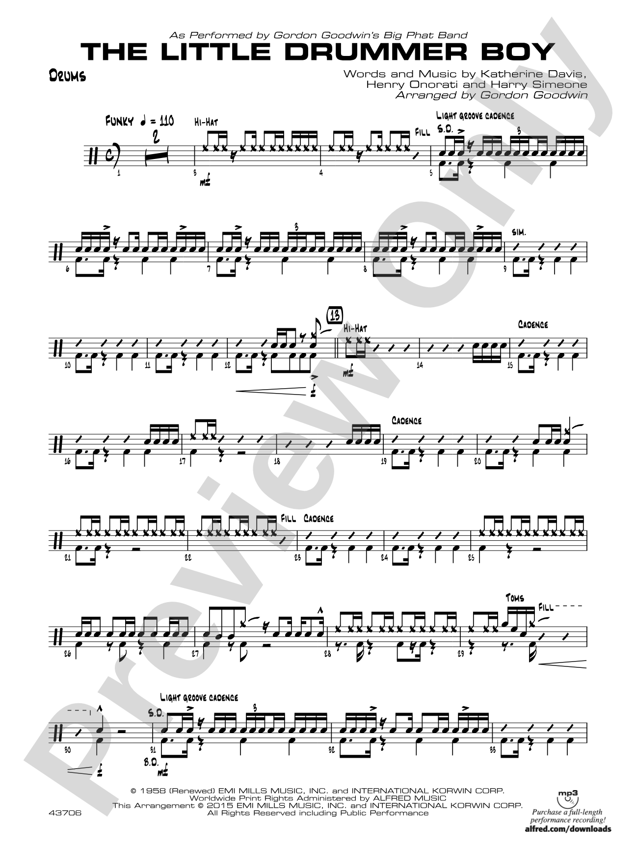 The Little Drummer Boy: Drums