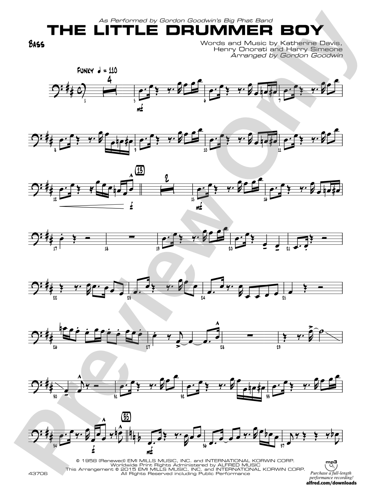 The Little Drummer Boy: String Bass