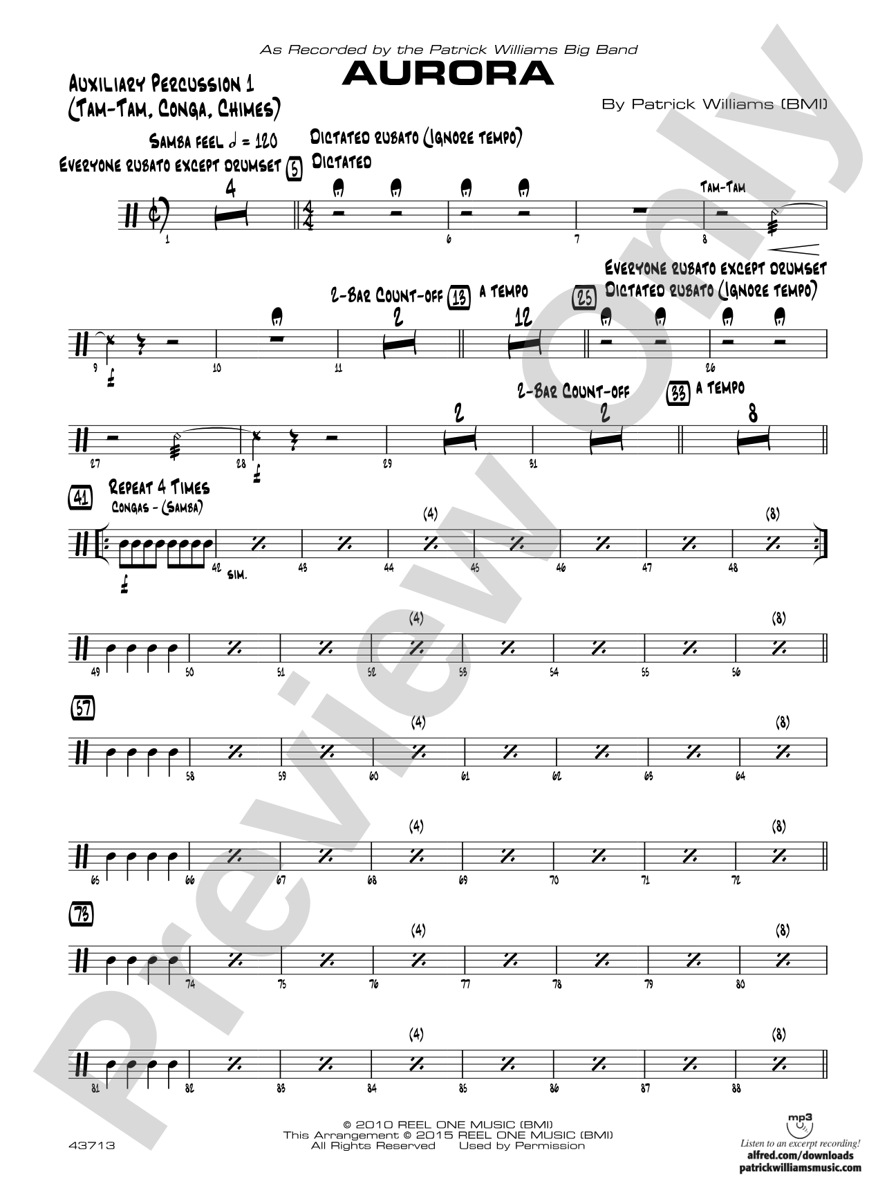 Aurora: Auxiliary Percussion 1