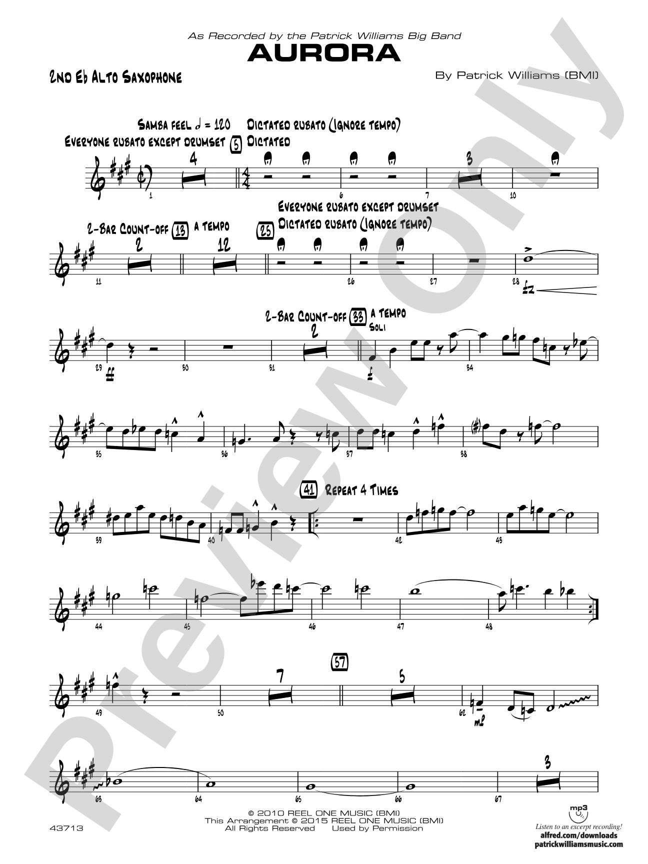 Aurora: 2nd E-flat Alto Saxophone