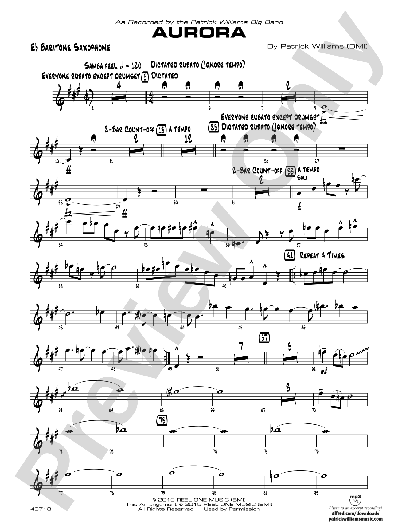 Aurora: E-flat Baritone Saxophone