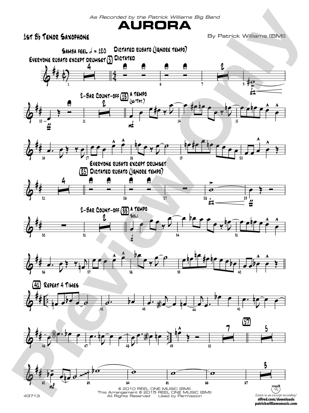 Aurora: B-flat Tenor Saxophone