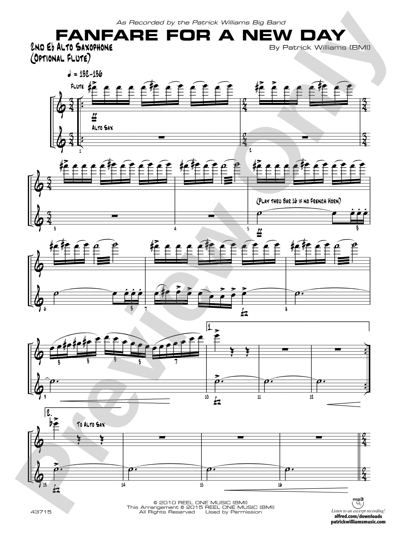 Fanfare for a New Day: 2nd E-flat Alto Saxophone