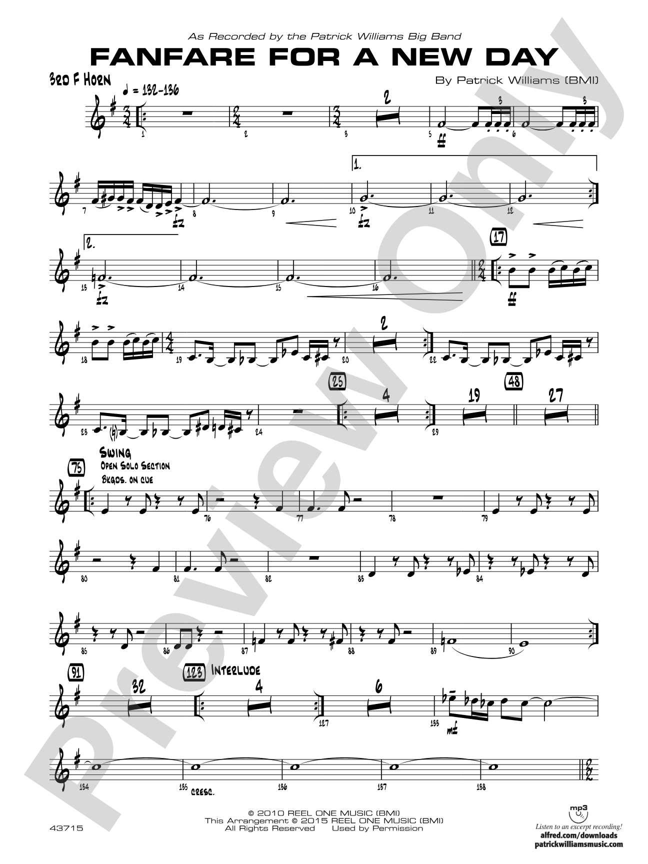 Fanfare for a New Day: 3rd F Horn