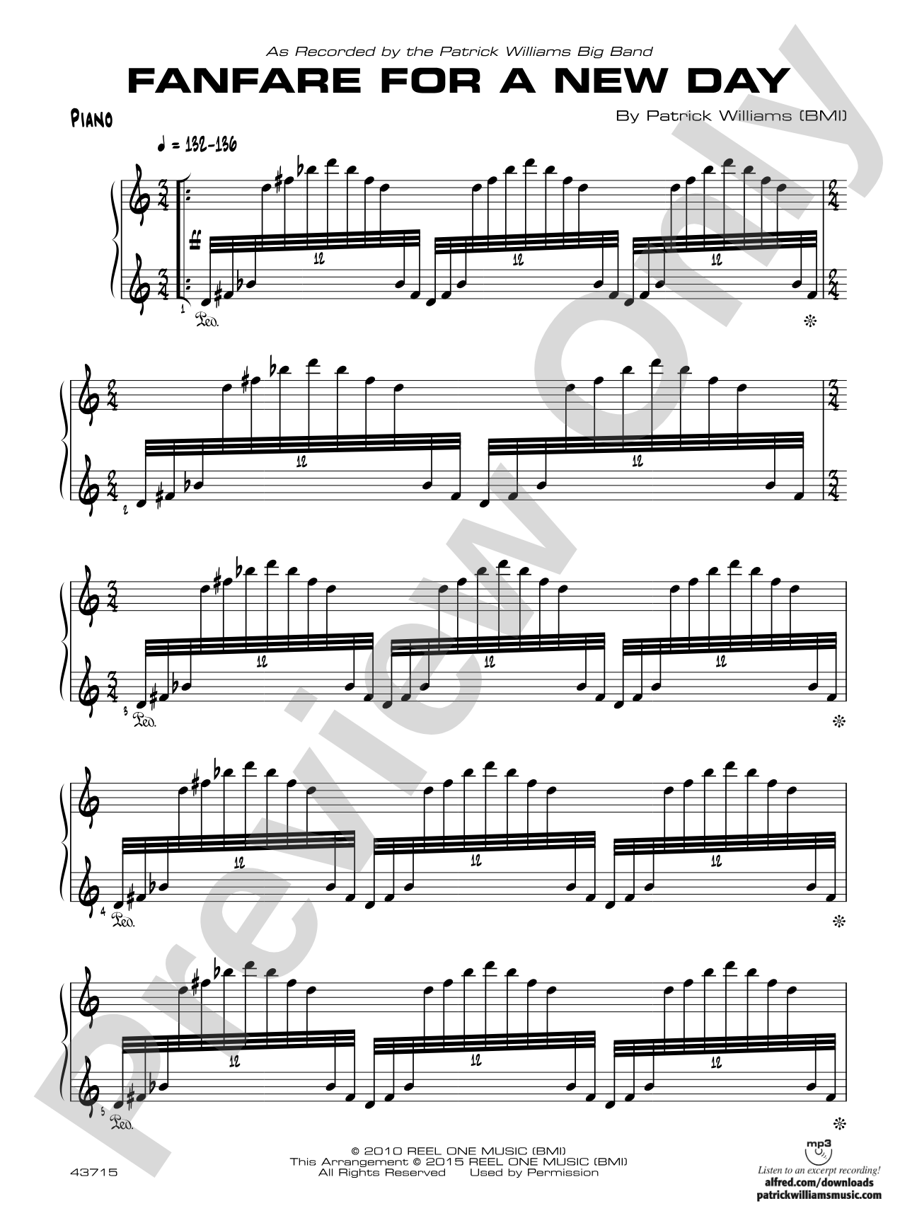 Fanfare for a New Day: Piano Accompaniment