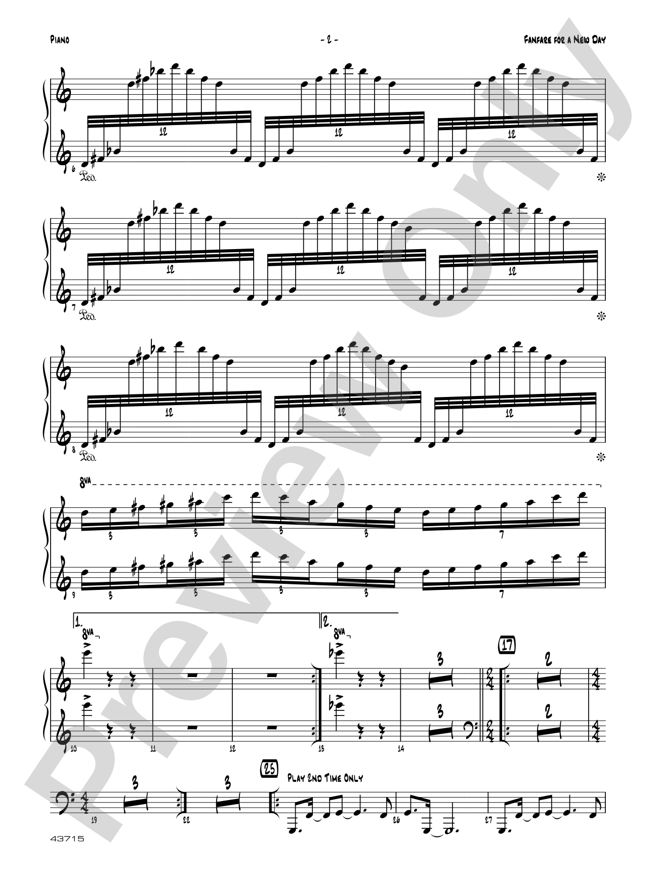 Fanfare for a New Day: Piano Accompaniment