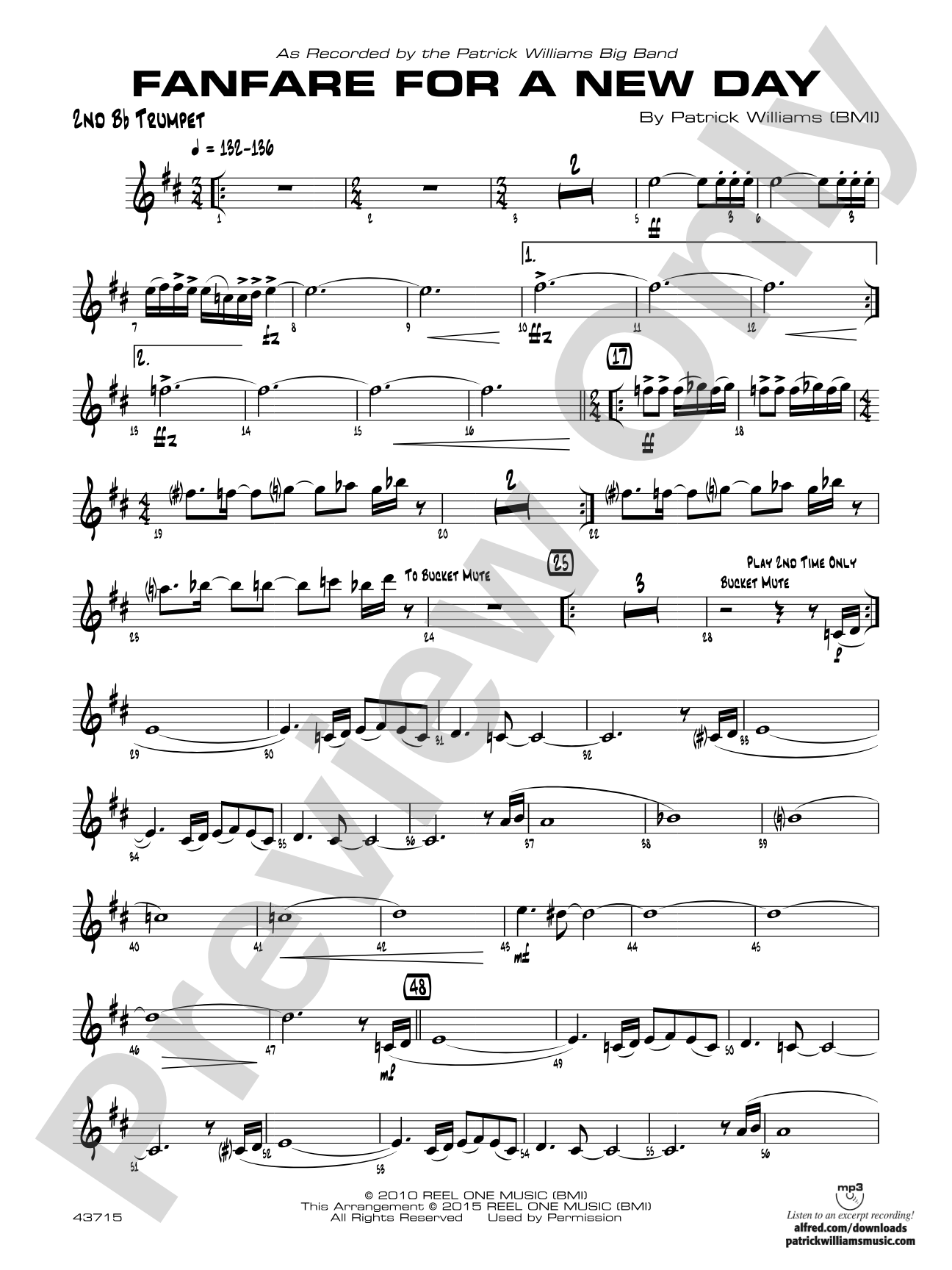 Fanfare for a New Day: 2nd B-flat Trumpet