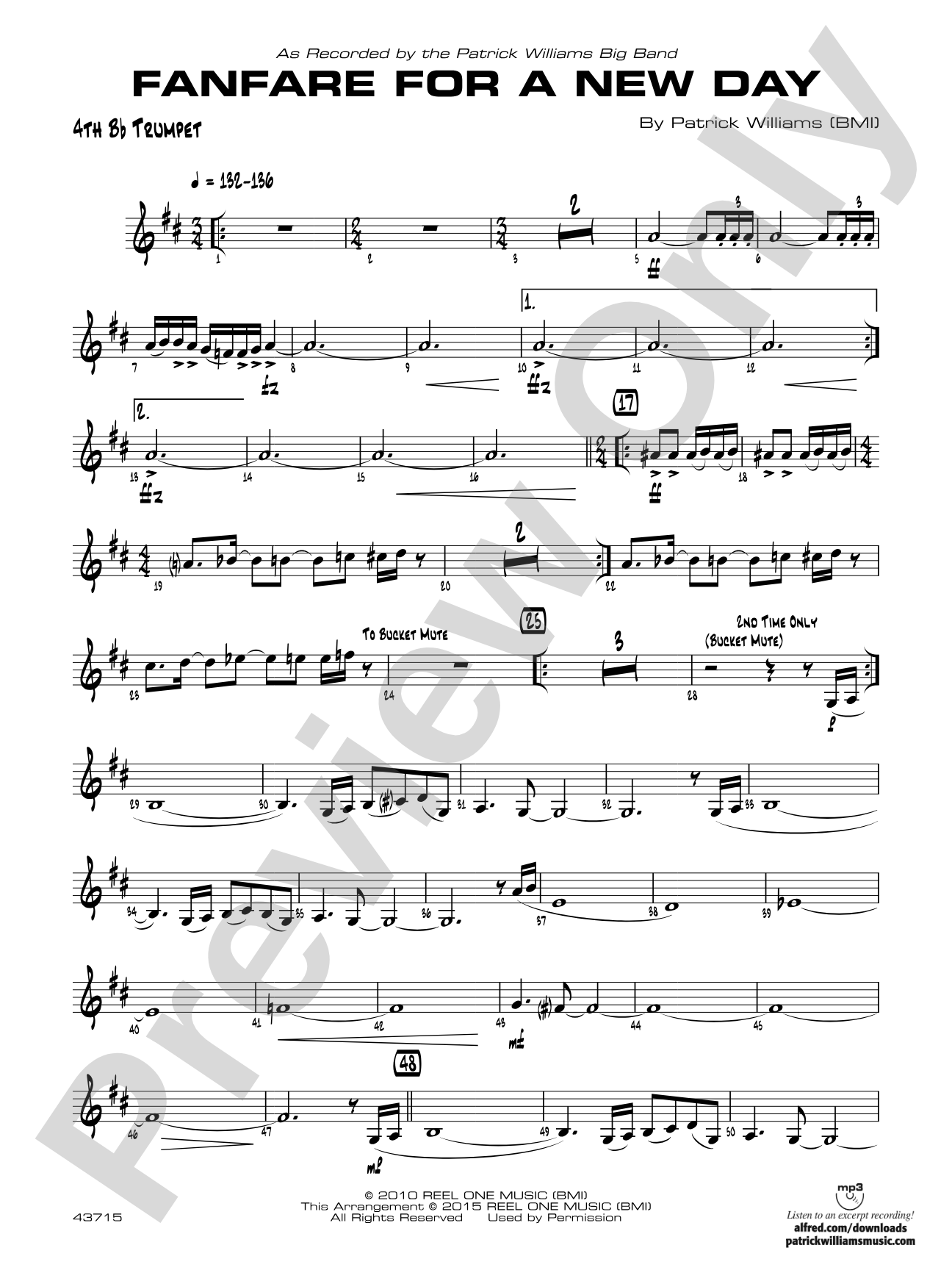 Fanfare for a New Day: 4th B-flat Trumpet
