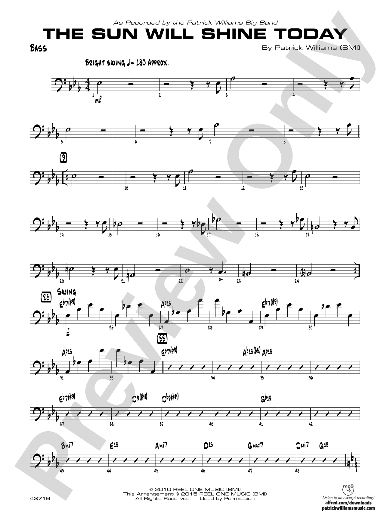 The Sun Will Shine Today: String Bass
