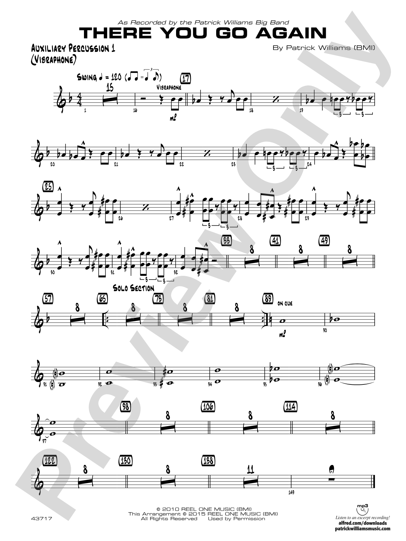 There You Go Again: Auxiliary Percussion 1