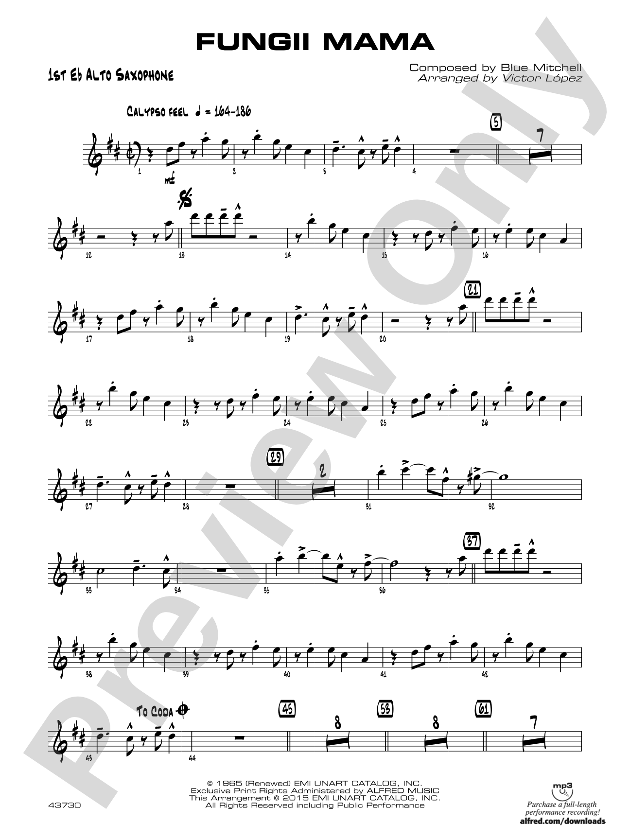Fungii Mama: E-flat Alto Saxophone