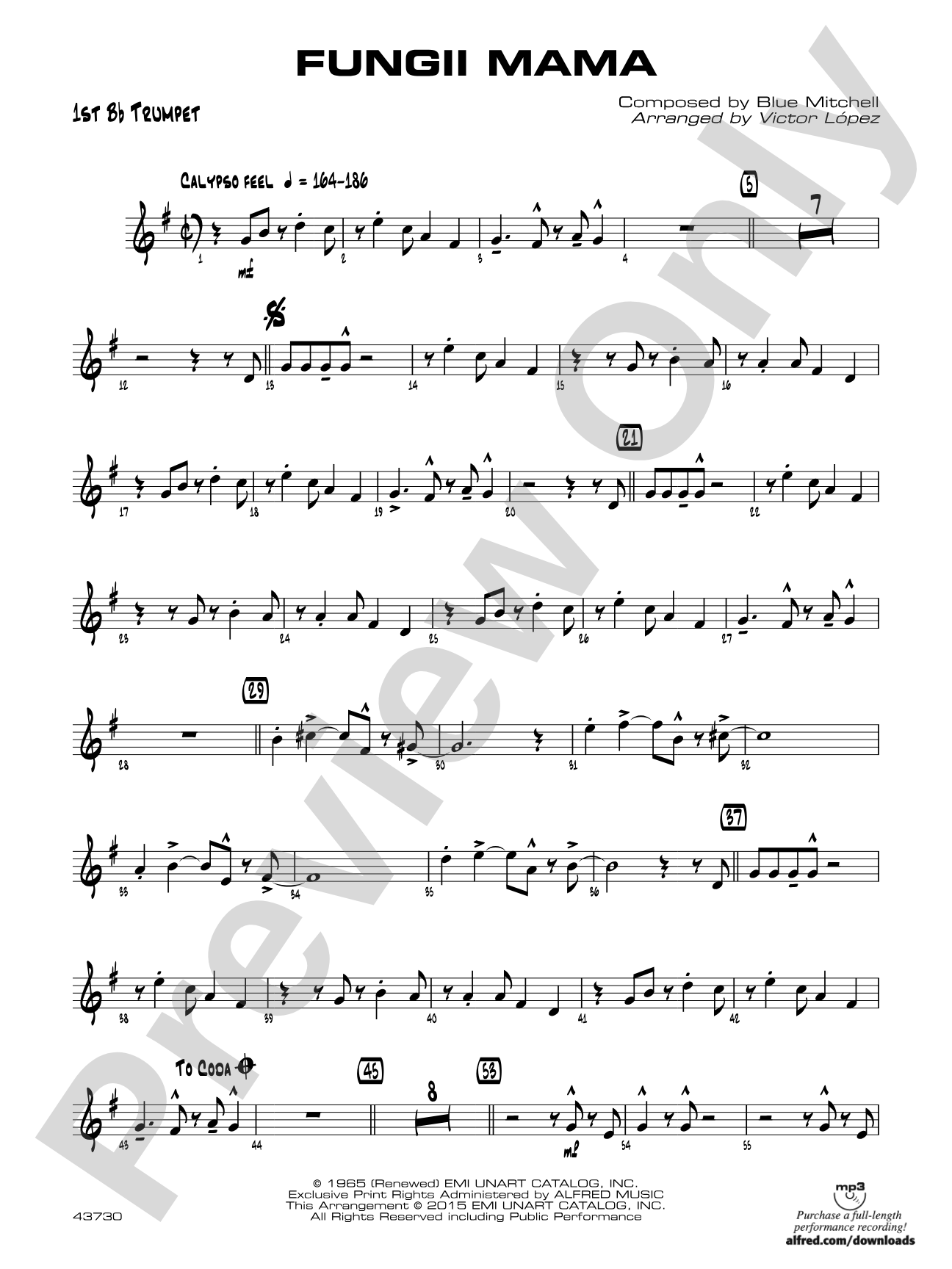 Fungii Mama: 1st B-flat Trumpet