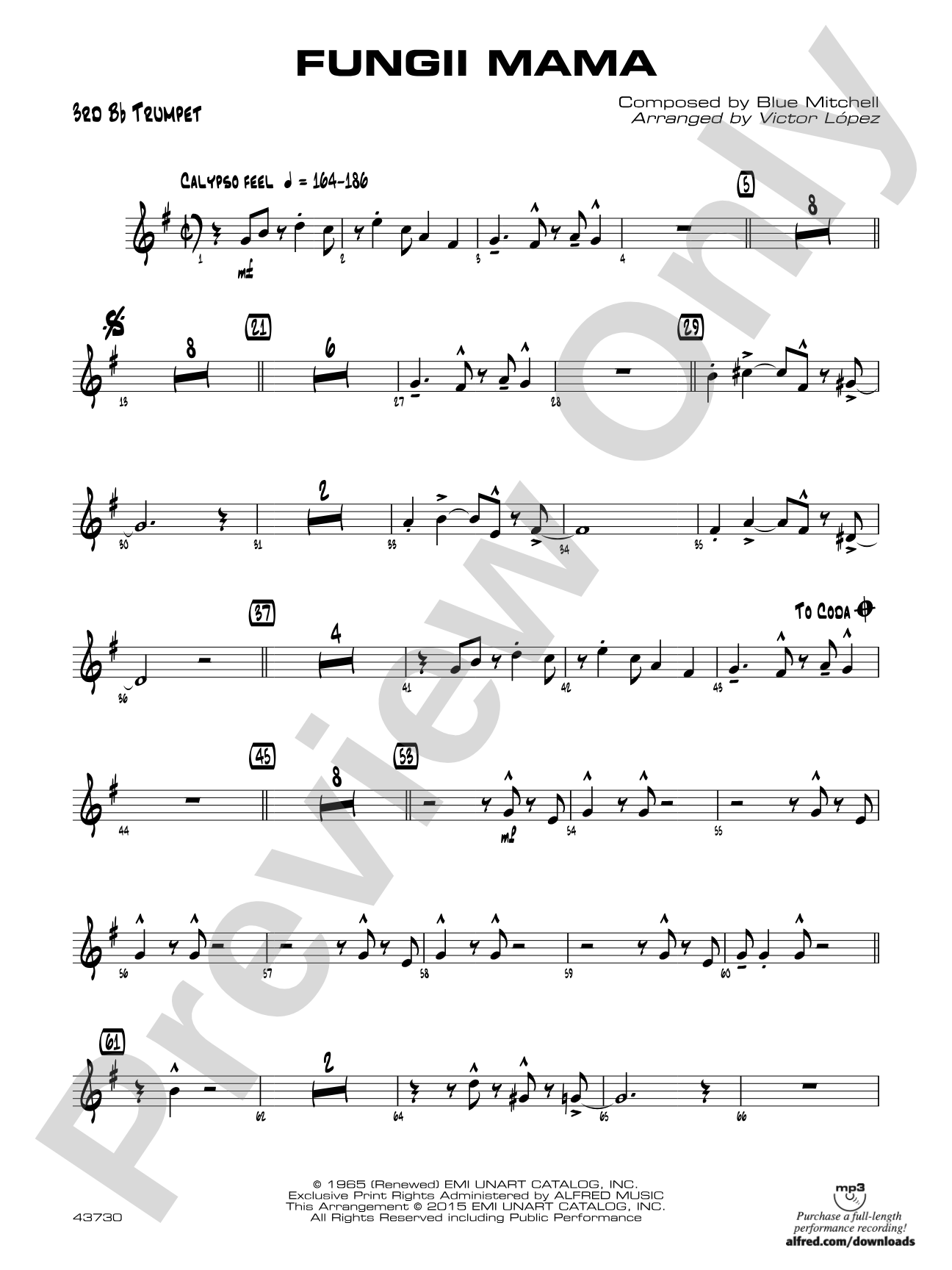 Fungii Mama: 3rd B-flat Trumpet