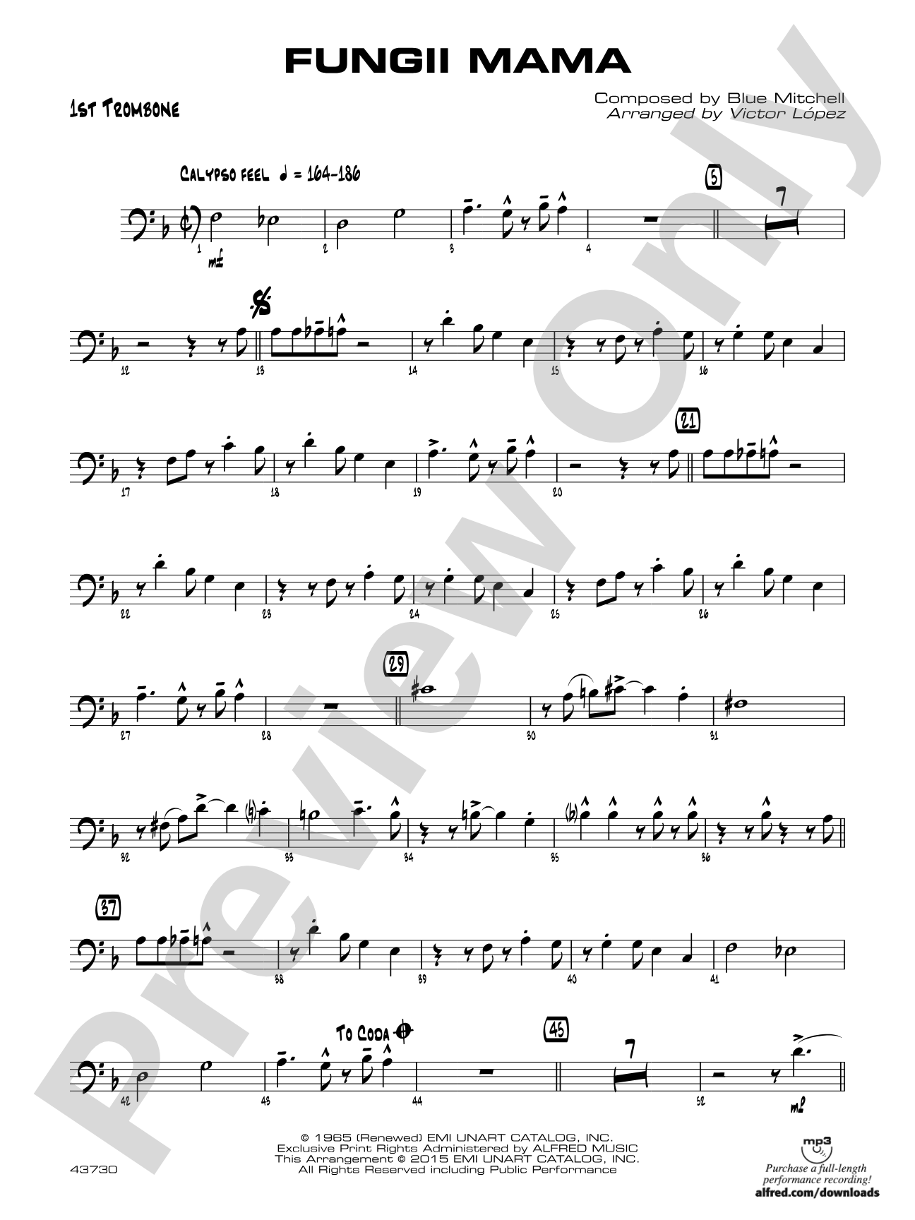 Fungii Mama: 1st Trombone