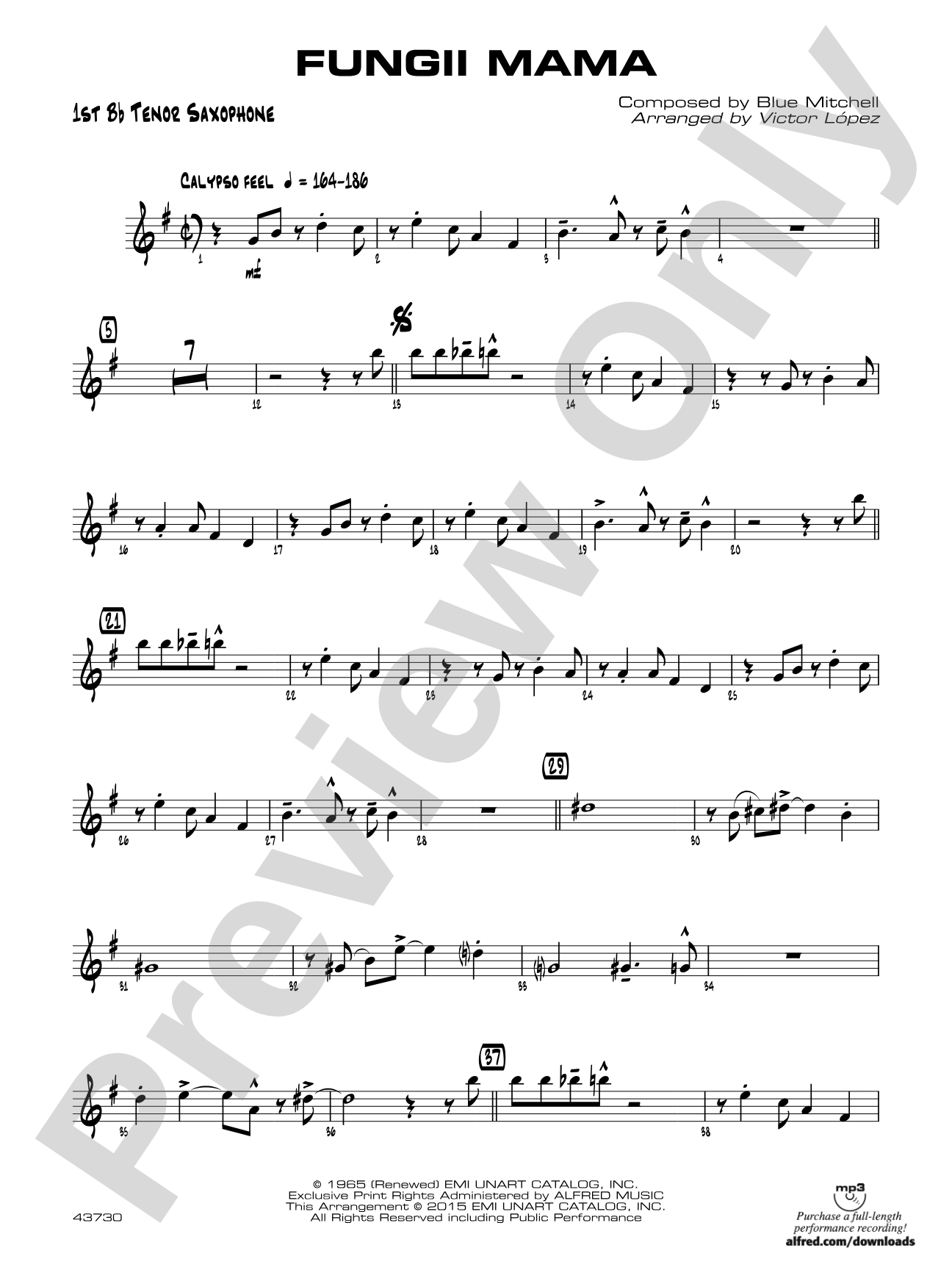 Fungii Mama: B-flat Tenor Saxophone