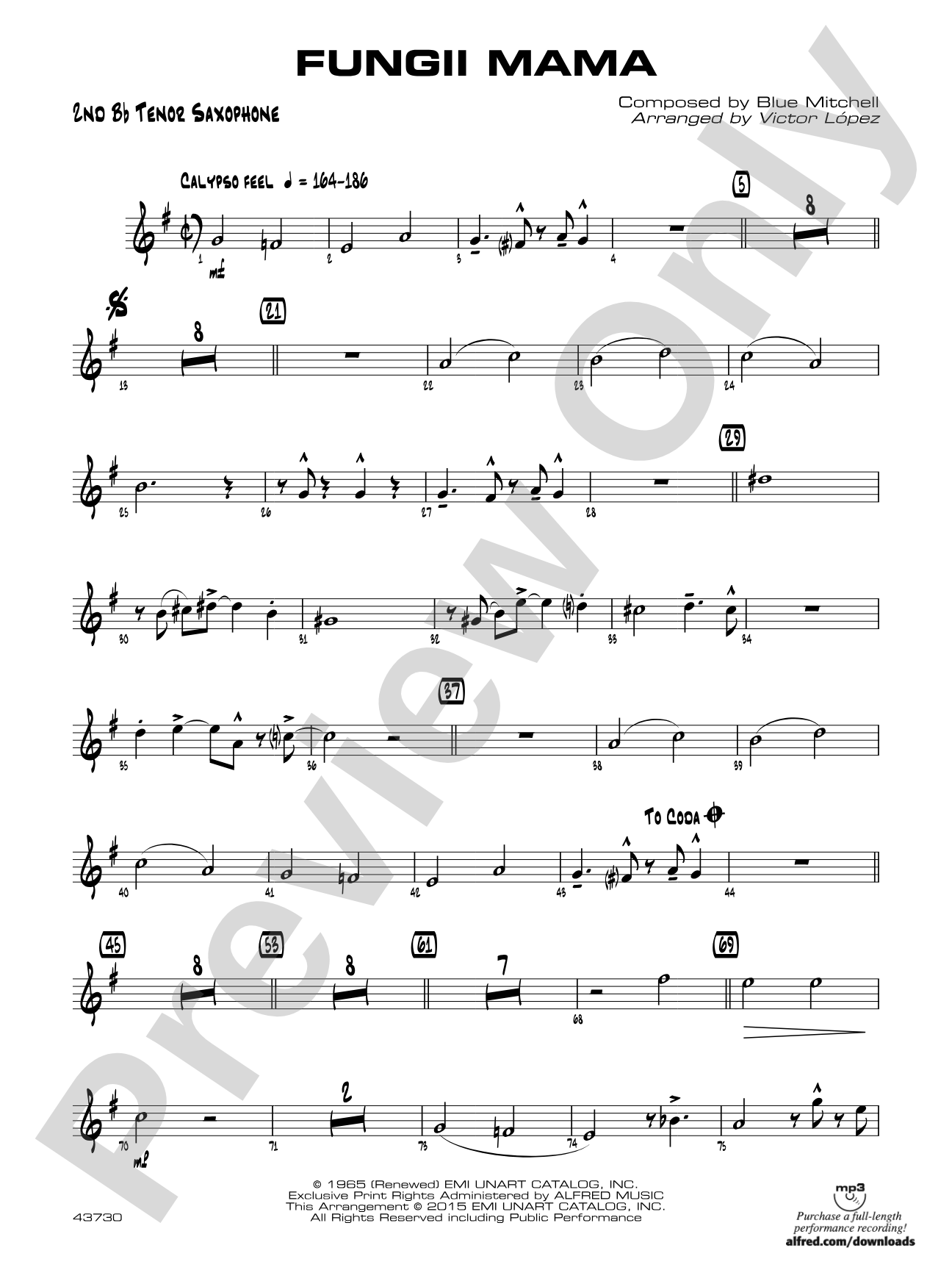 Fungii Mama: 2nd B-flat Tenor Saxophone