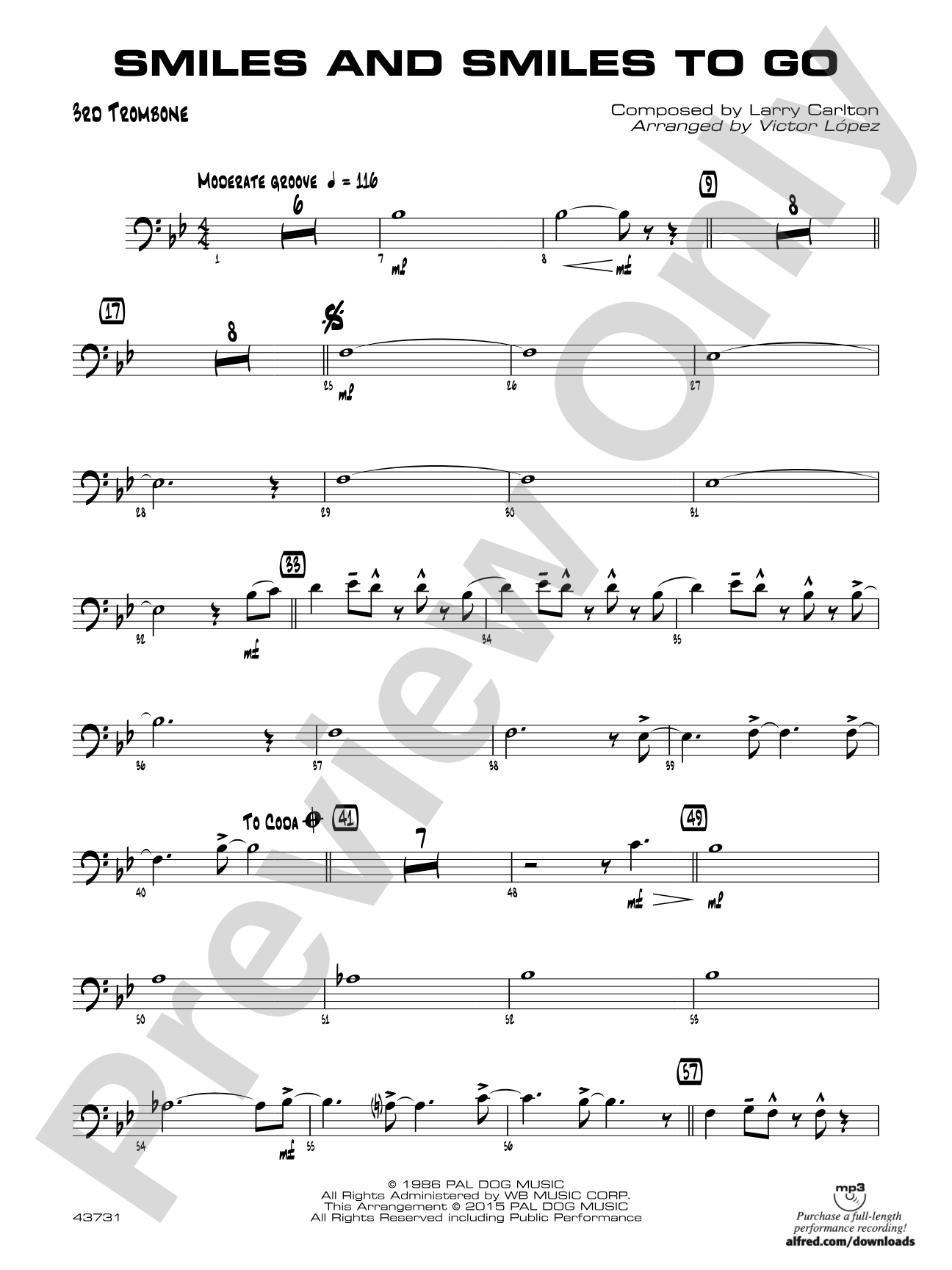 Smiles and Smiles to Go: 3rd Trombone