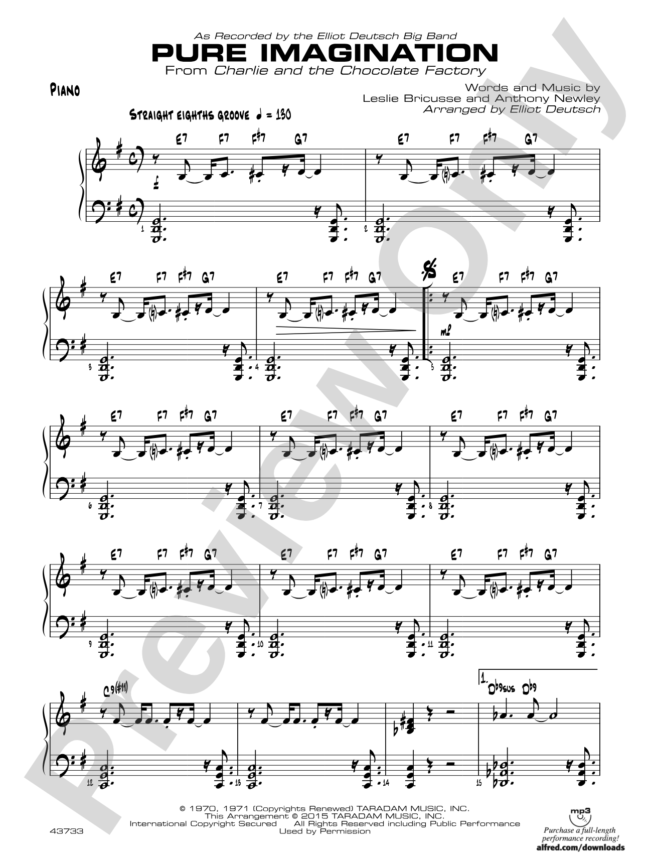Pure Imagination: Piano Accompaniment