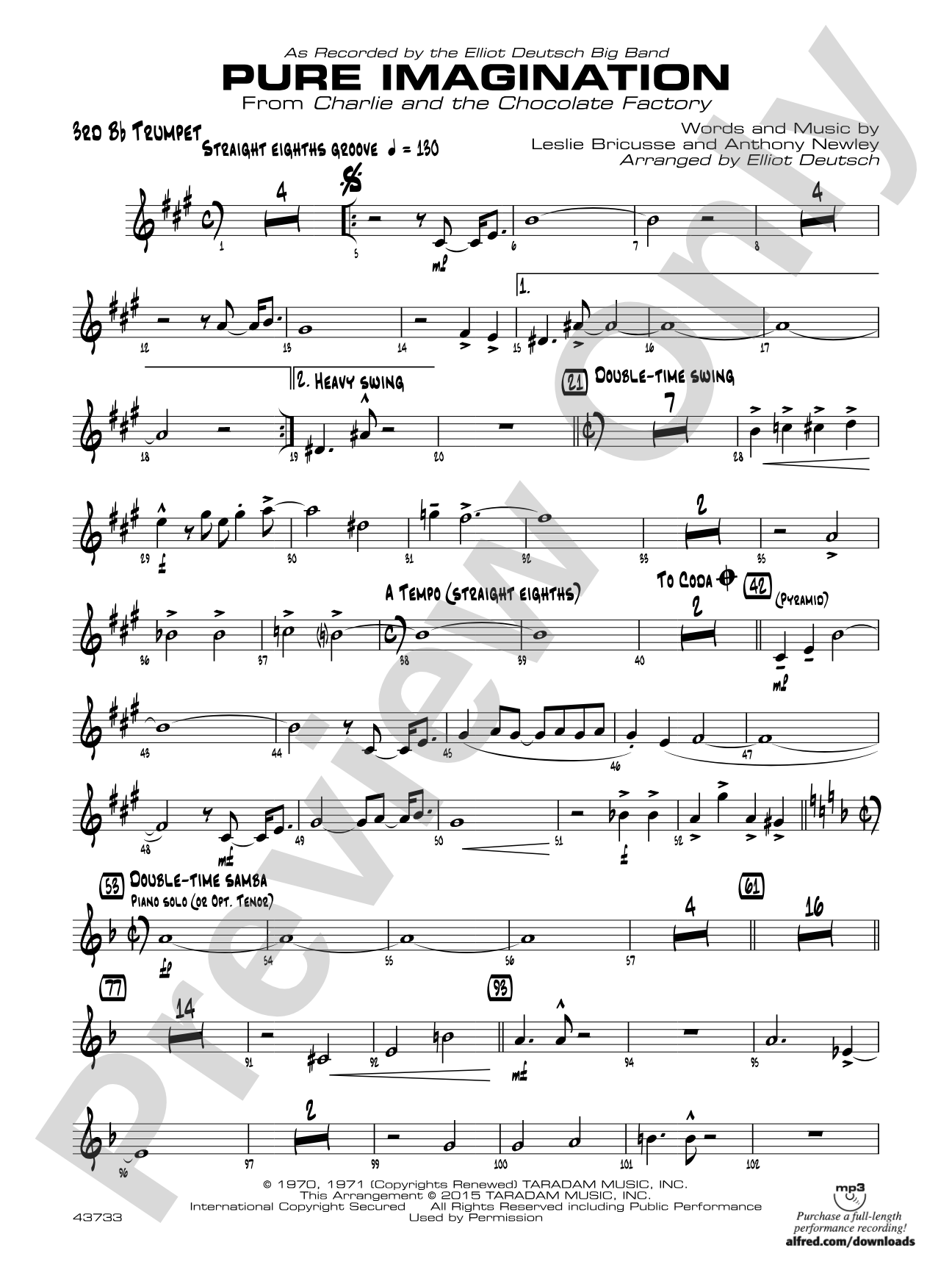 Pure Imagination: 3rd B-flat Trumpet