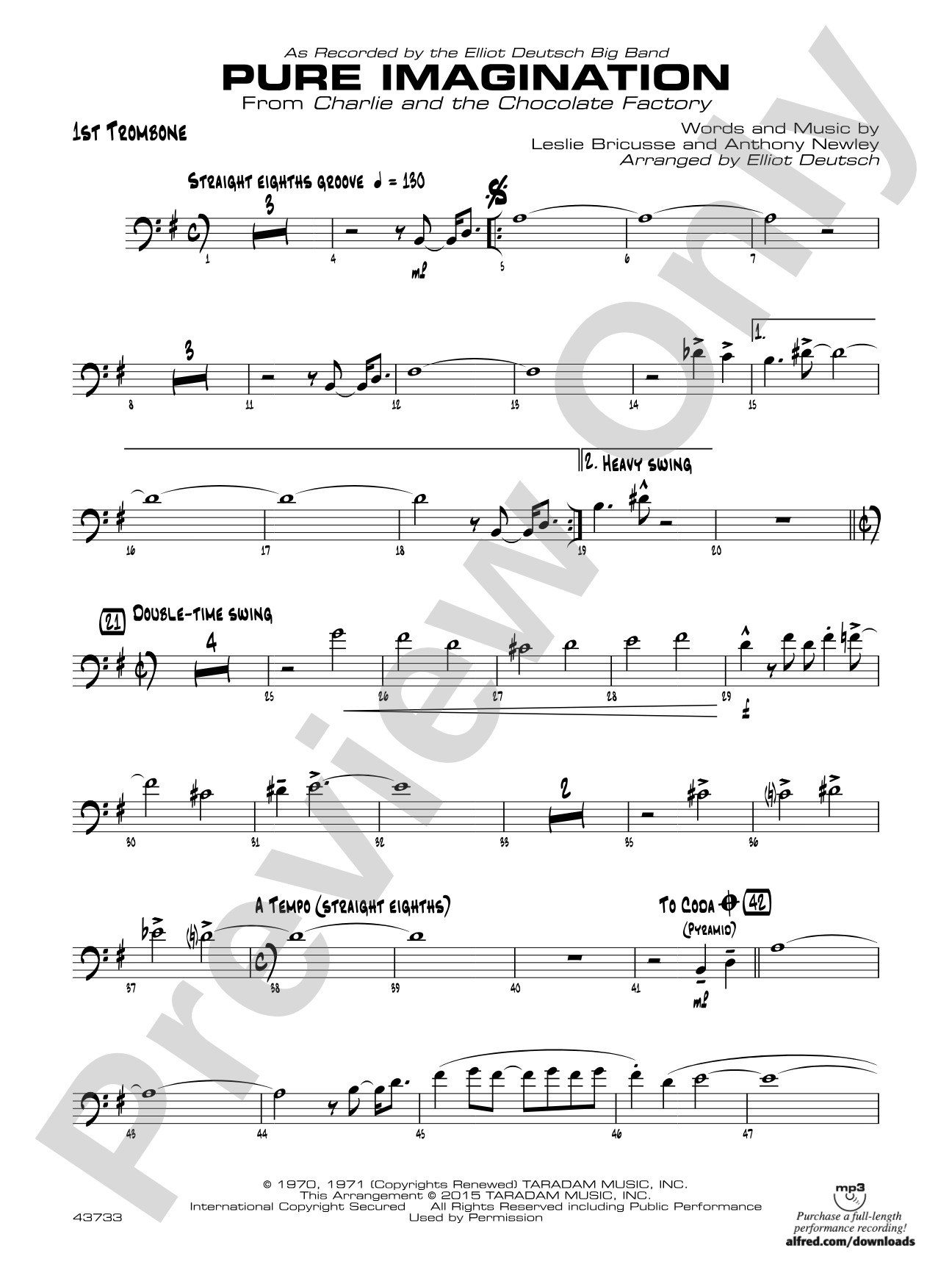 Pure Imagination: 1st Trombone