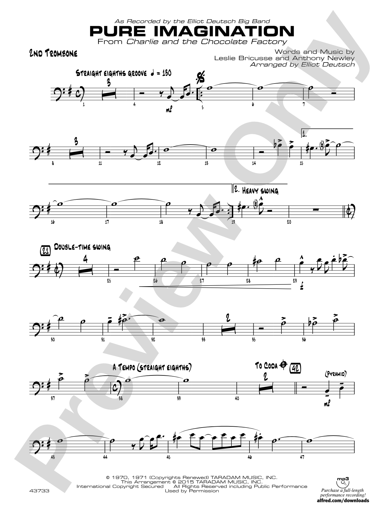 Pure Imagination: 2nd Trombone