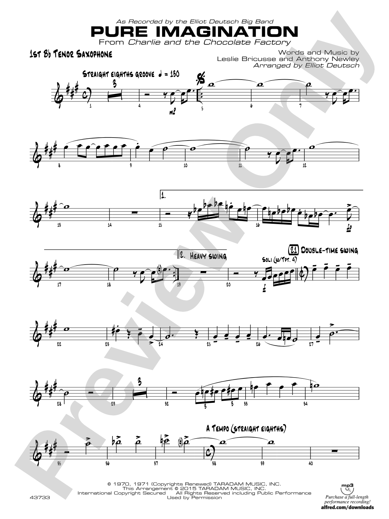 Pure Imagination: B-flat Tenor Saxophone