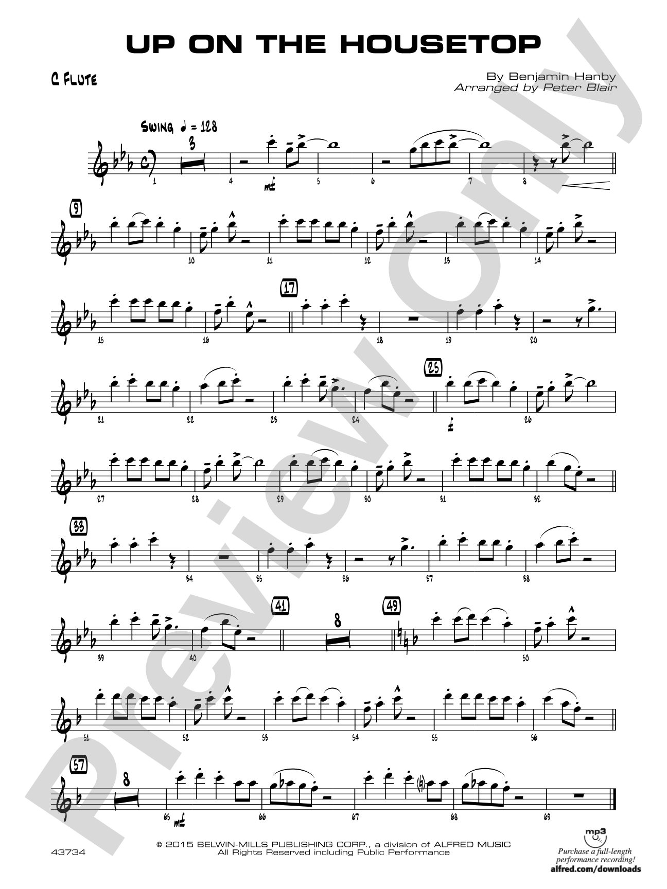Up on the Housetop: Flute
