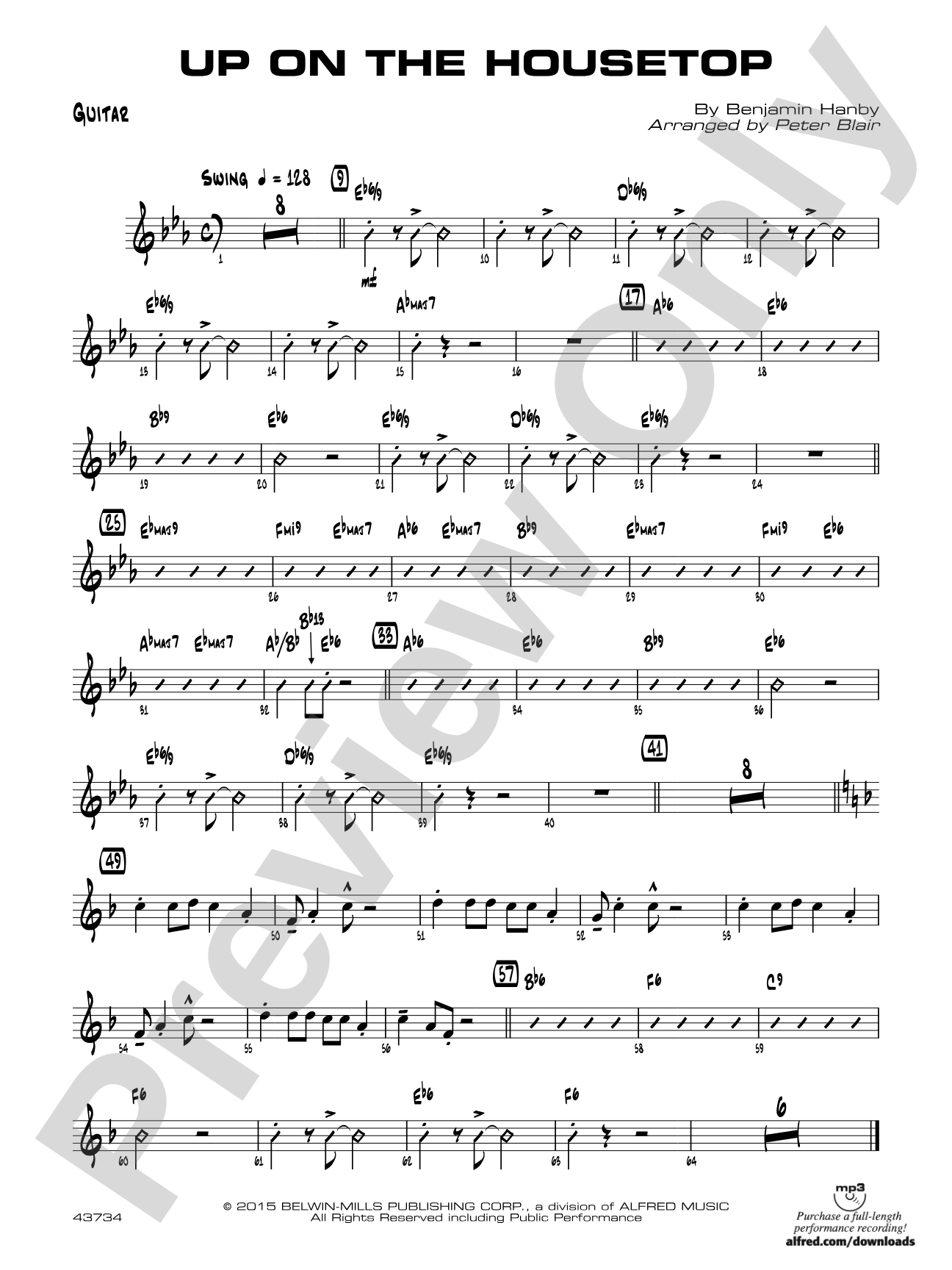 Up on the Housetop: Guitar