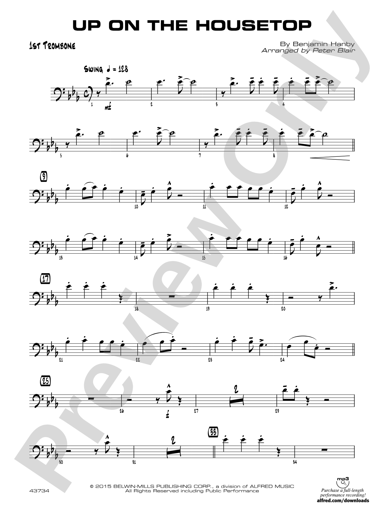 Up on the Housetop: 1st Trombone