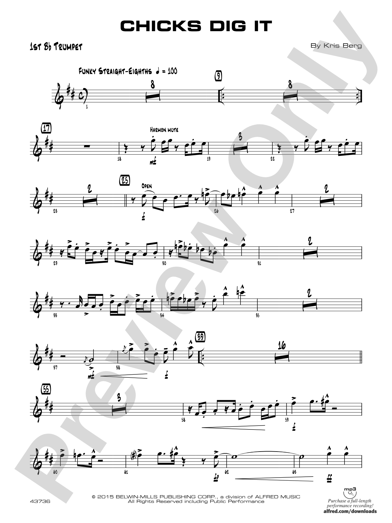 Chicks Dig It: 1st B-flat Trumpet
