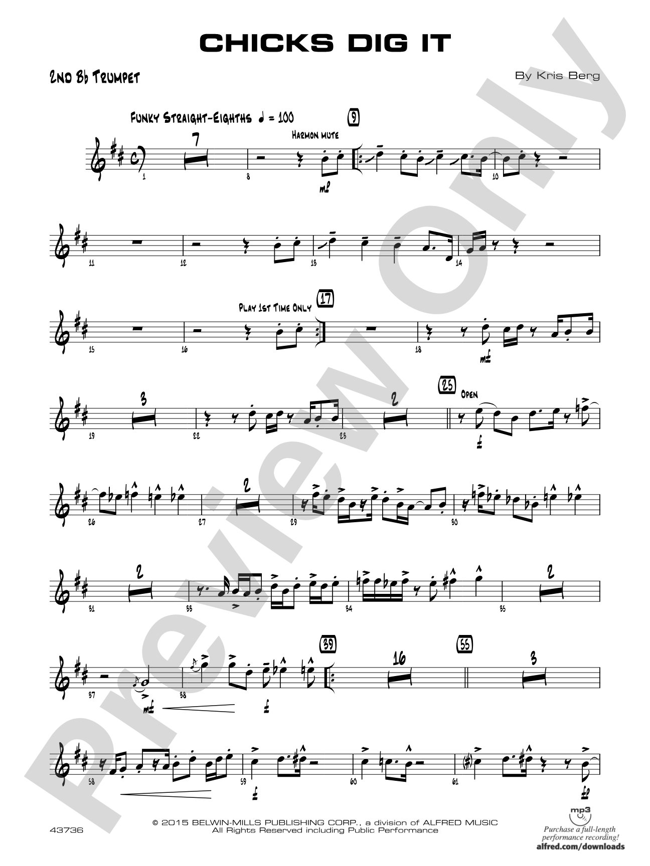 Chicks Dig It: 2nd B-flat Trumpet