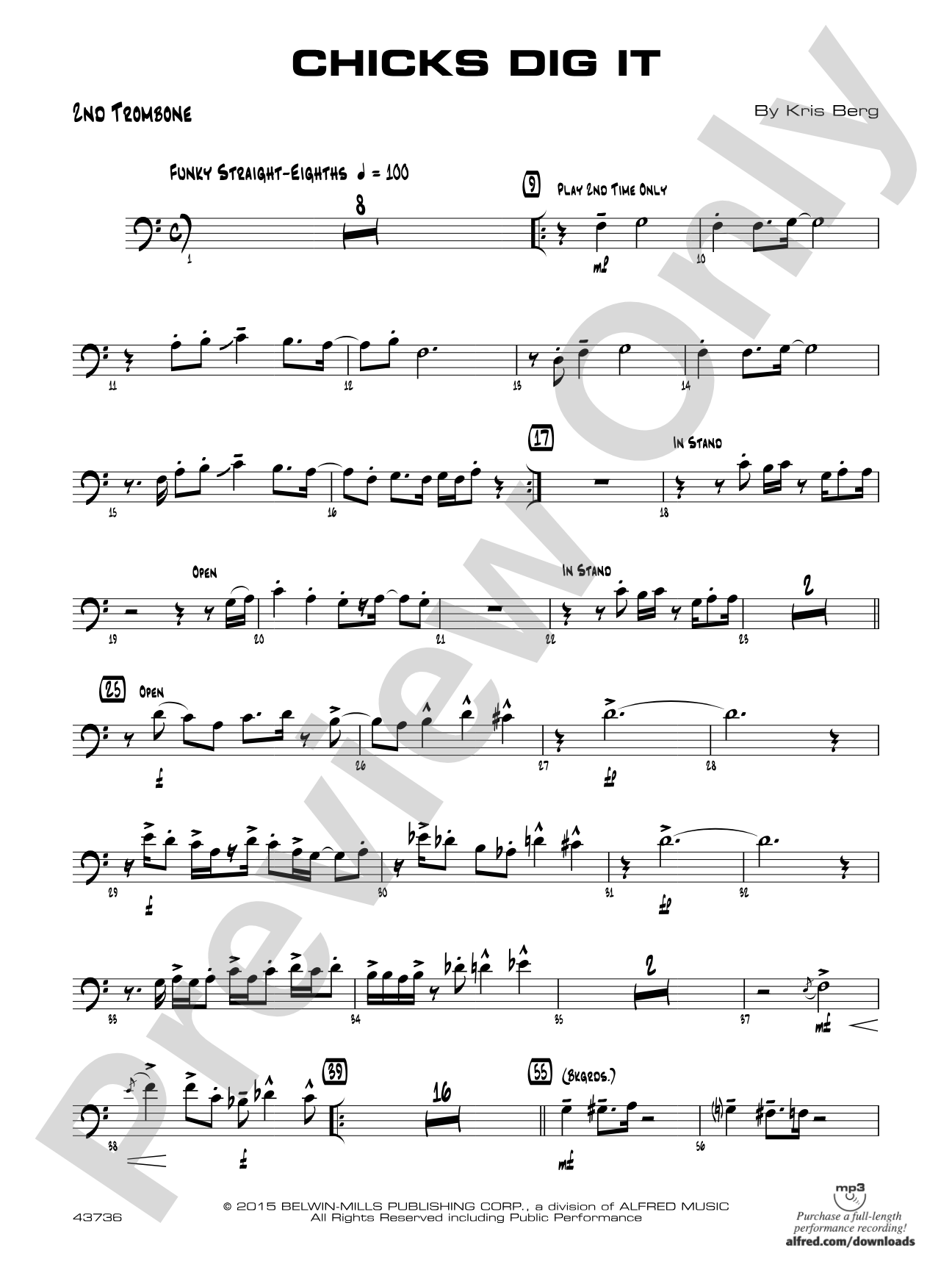 Chicks Dig It: 2nd Trombone