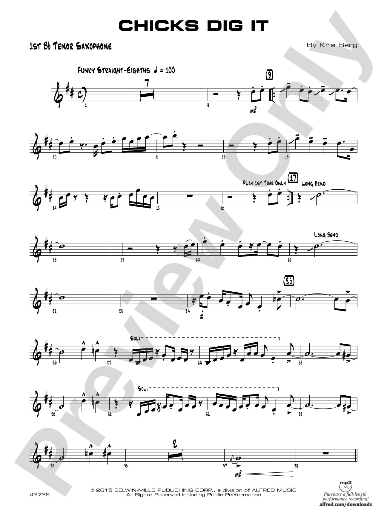 Chicks Dig It: B-flat Tenor Saxophone