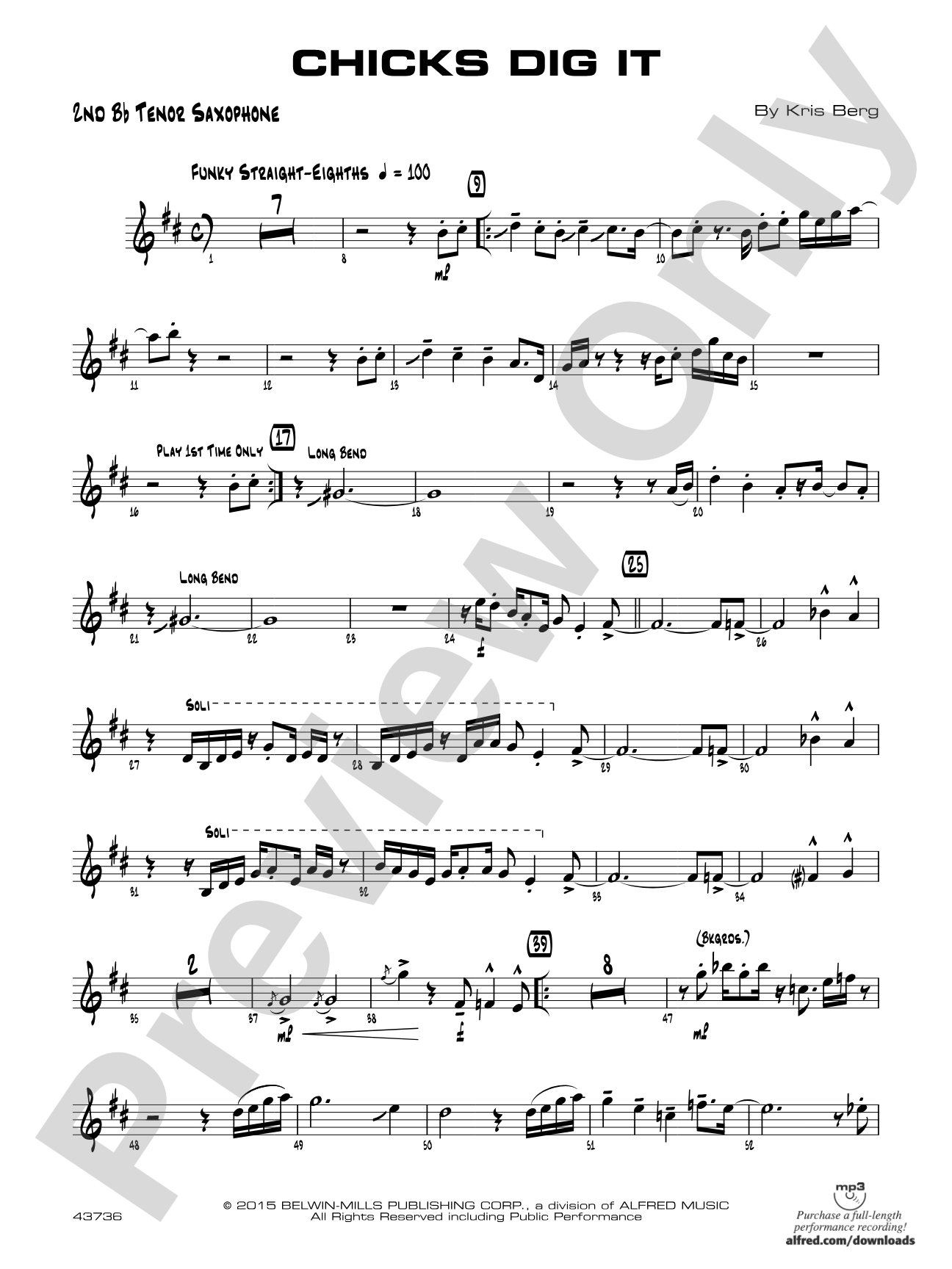 Chicks Dig It: 2nd B-flat Tenor Saxophone