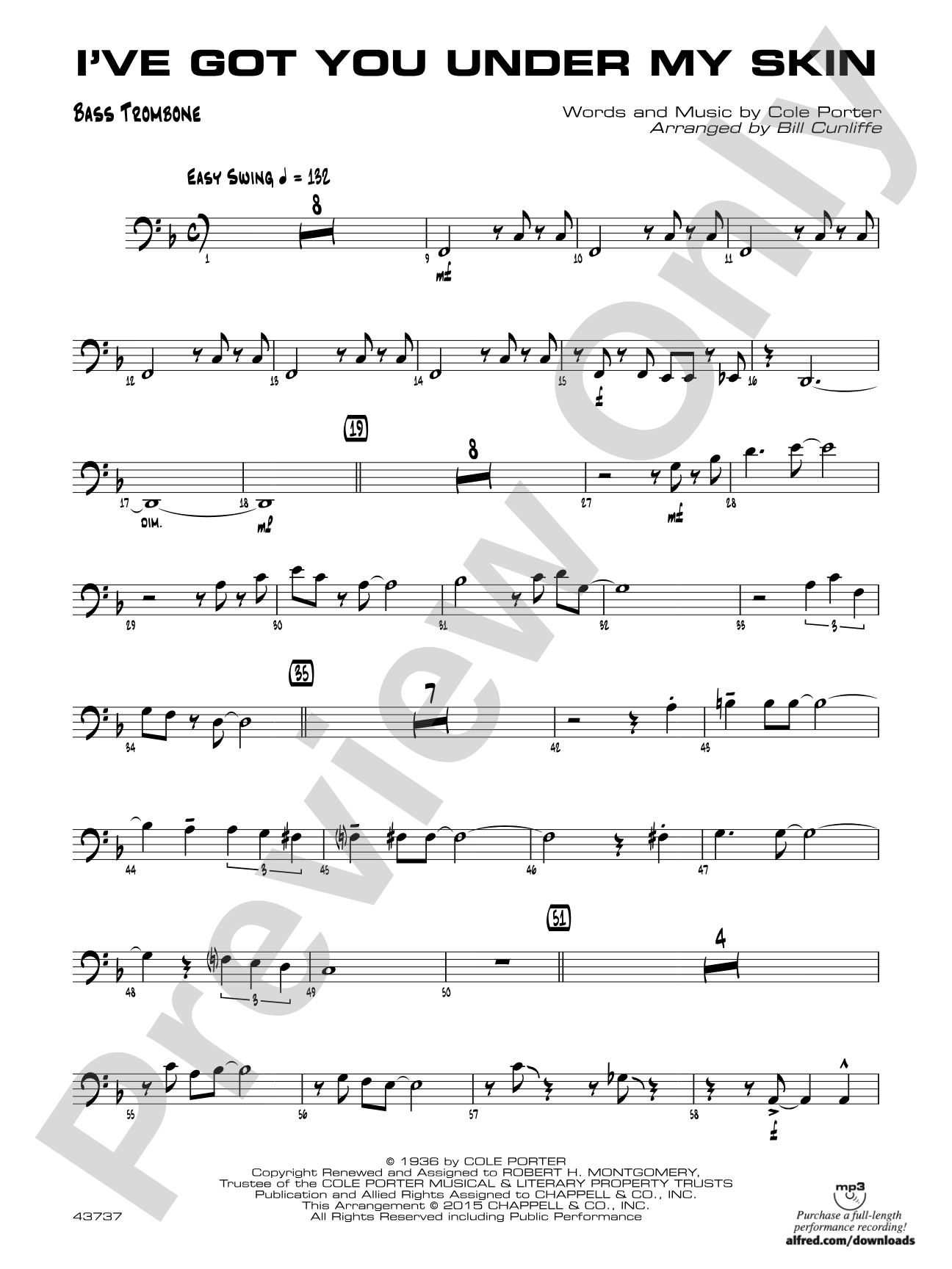 I've Got You Under My Skin: Bass Trombone